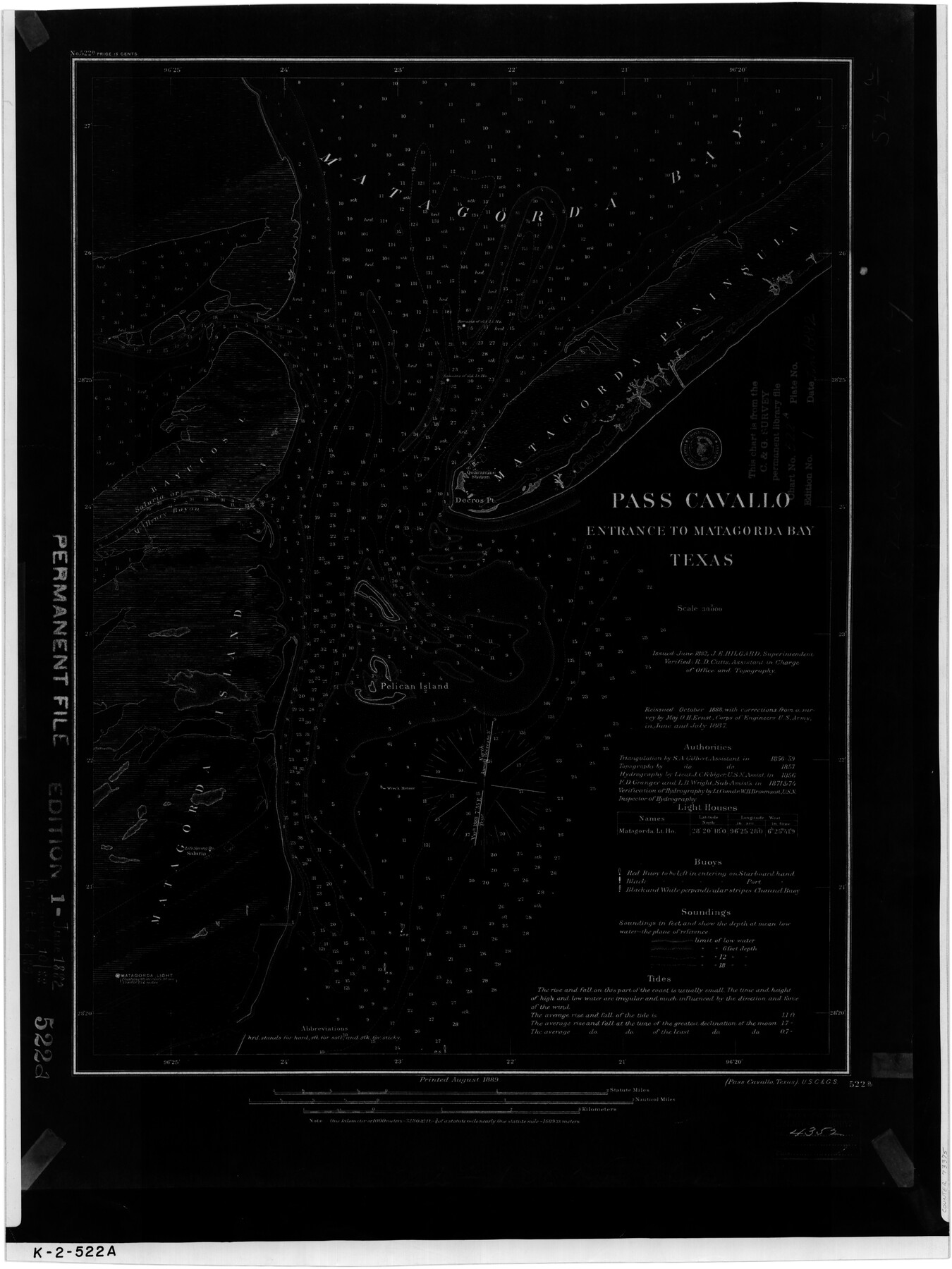 73375, Pass Cavallo, Entrance to Matagorda Bay, Texas, General Map Collection
