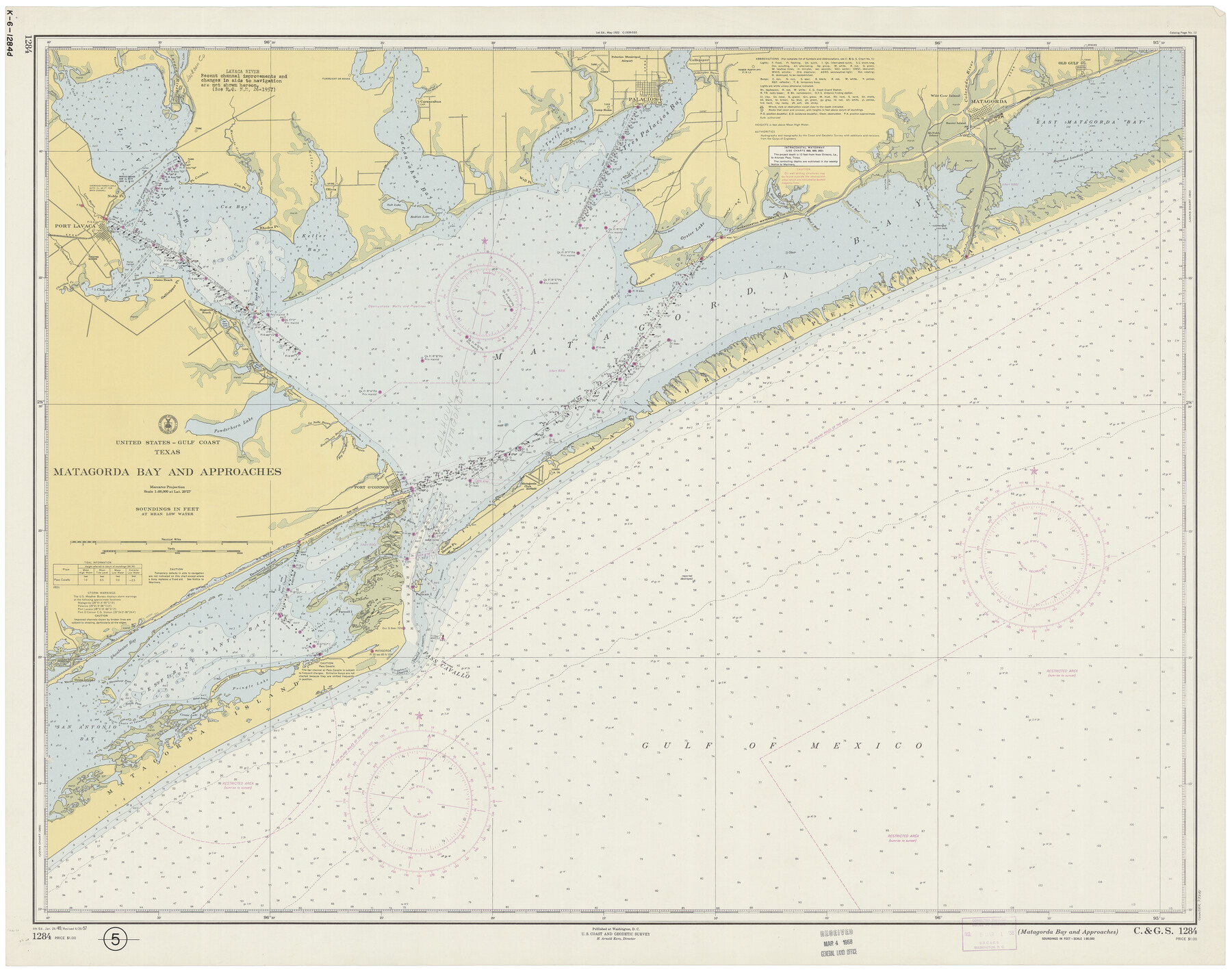 73381, Matagorda Bay and Approaches, General Map Collection
