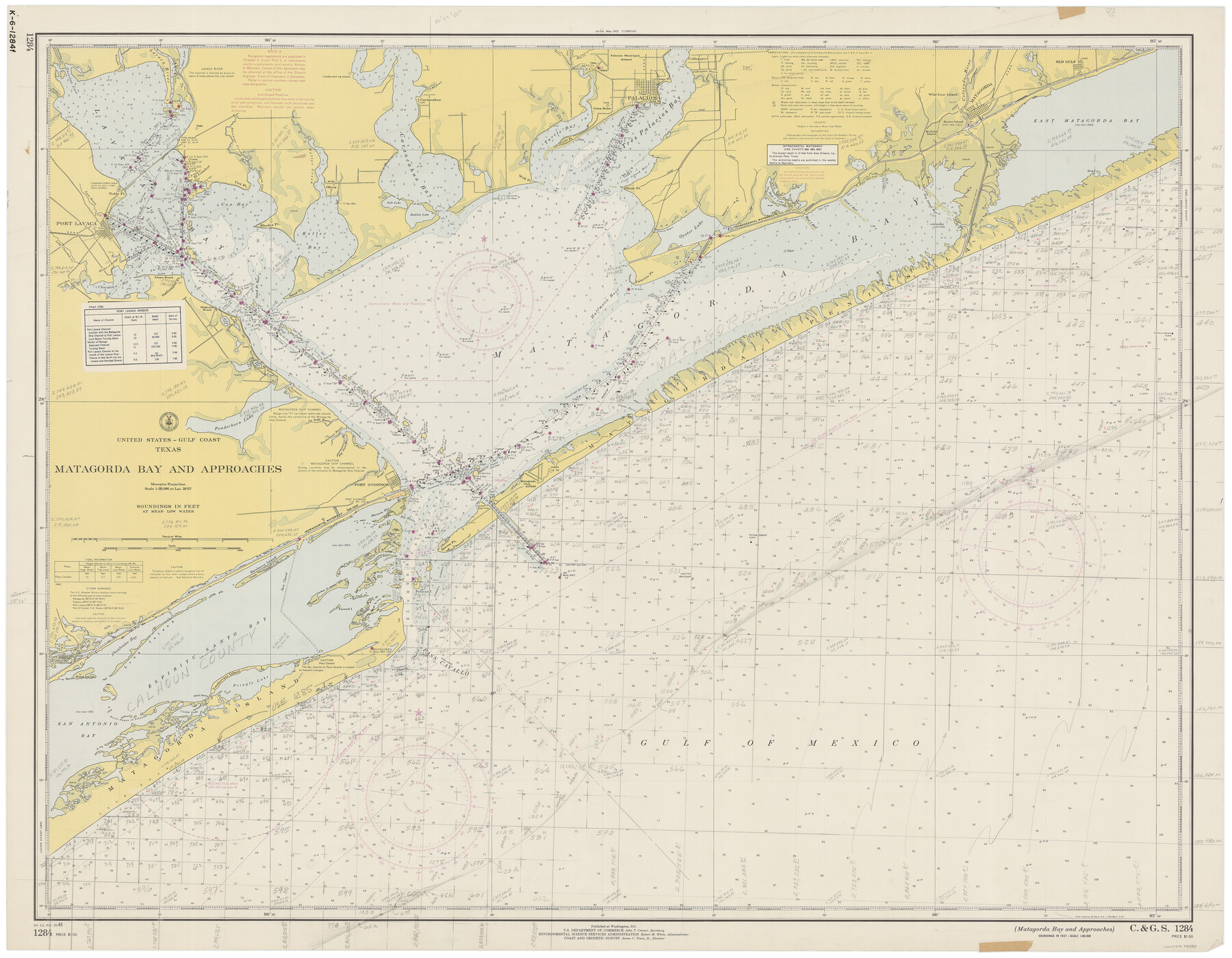 73383, Matagorda Bay and Approaches, General Map Collection
