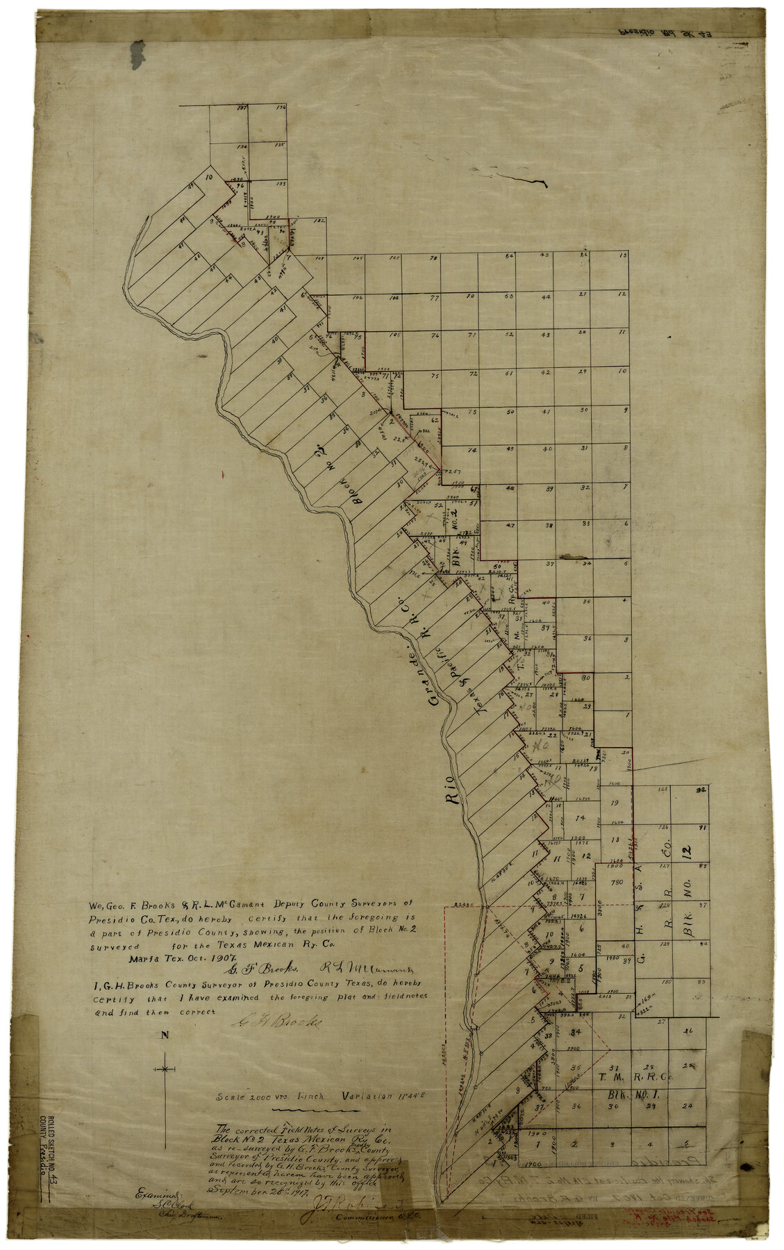 7340, Presidio County Rolled Sketch 43, General Map Collection
