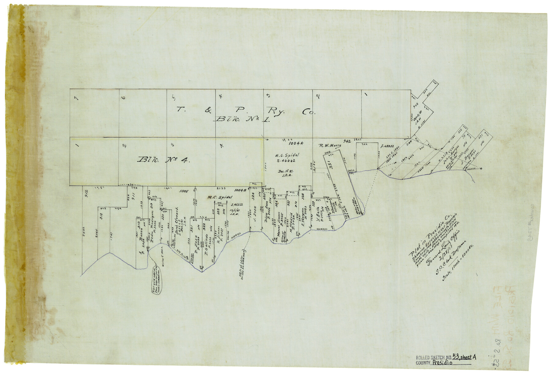 7345, Presidio County Rolled Sketch 53, General Map Collection
