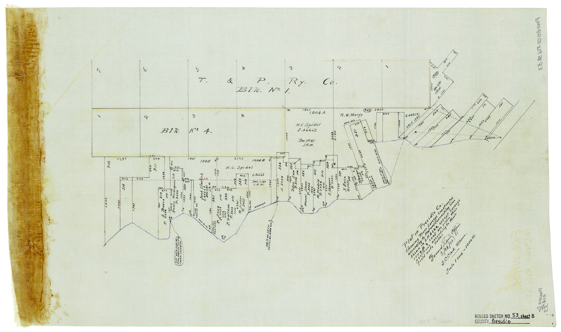 7346, Presidio County Rolled Sketch 53, General Map Collection
