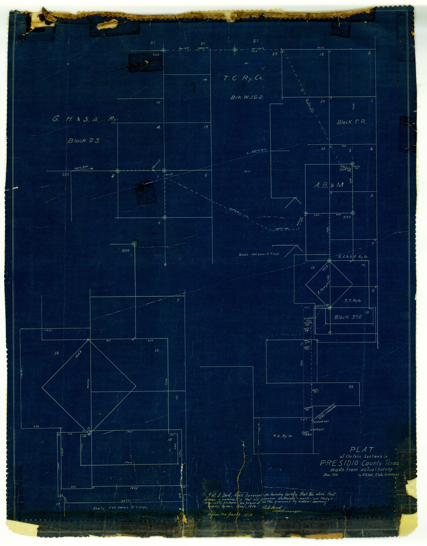 7349, Presidio County Rolled Sketch 56, General Map Collection