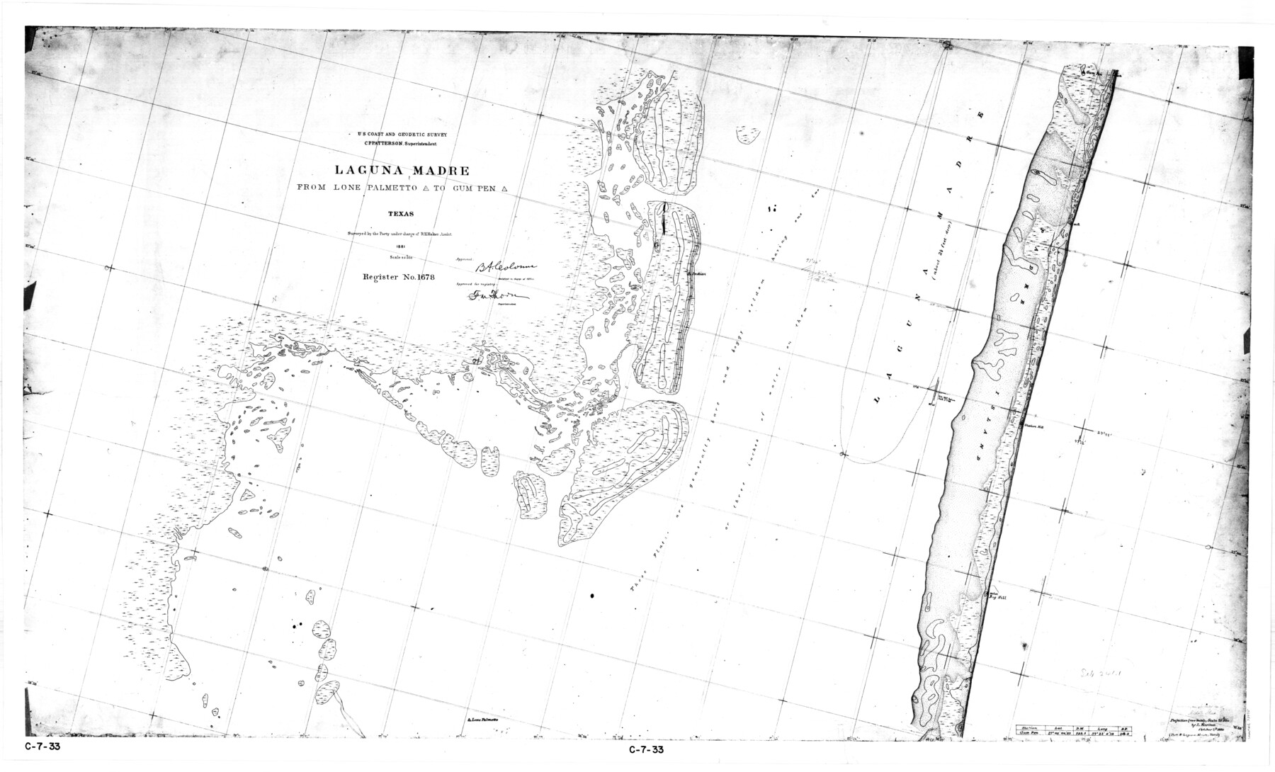 73495, Laguna Madre from Lone Palmetto Triangulation Station to Gum Pen Triangulation Station, General Map Collection