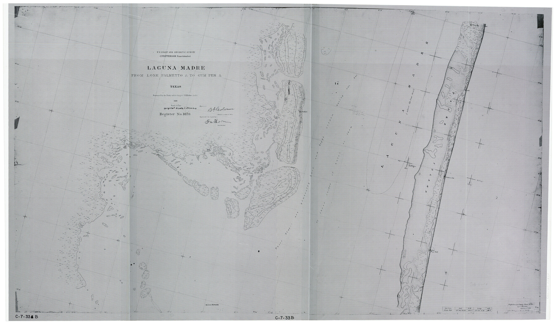 73497, Laguna Madre from Lone Palmetto Triangulation Station to Gum Pen Triangulation Station, General Map Collection
