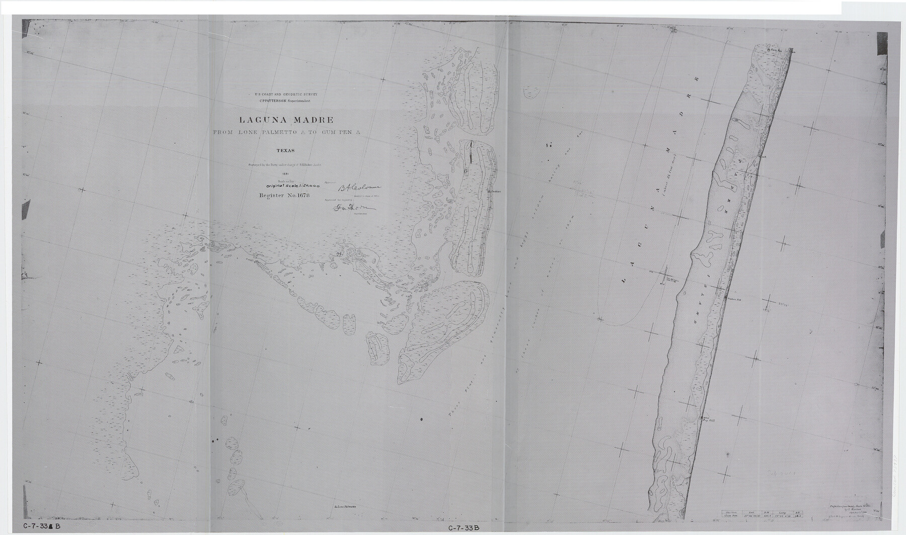 73497, Laguna Madre from Lone Palmetto Triangulation Station to Gum Pen Triangulation Station, General Map Collection