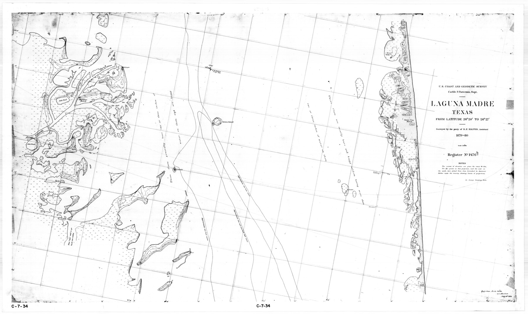 73498, Laguna Madre, Texas from Latitude 26° 20' to 26° 27', General Map Collection