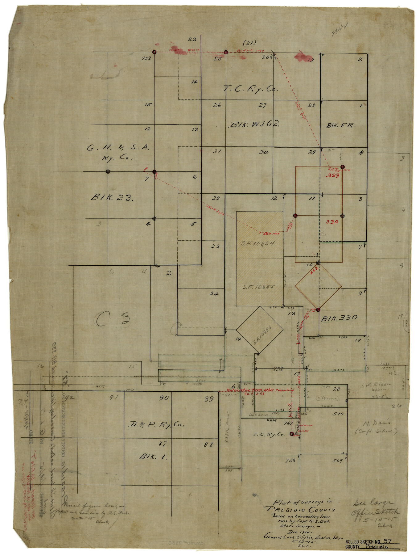 7350, Presidio County Rolled Sketch 57, General Map Collection
