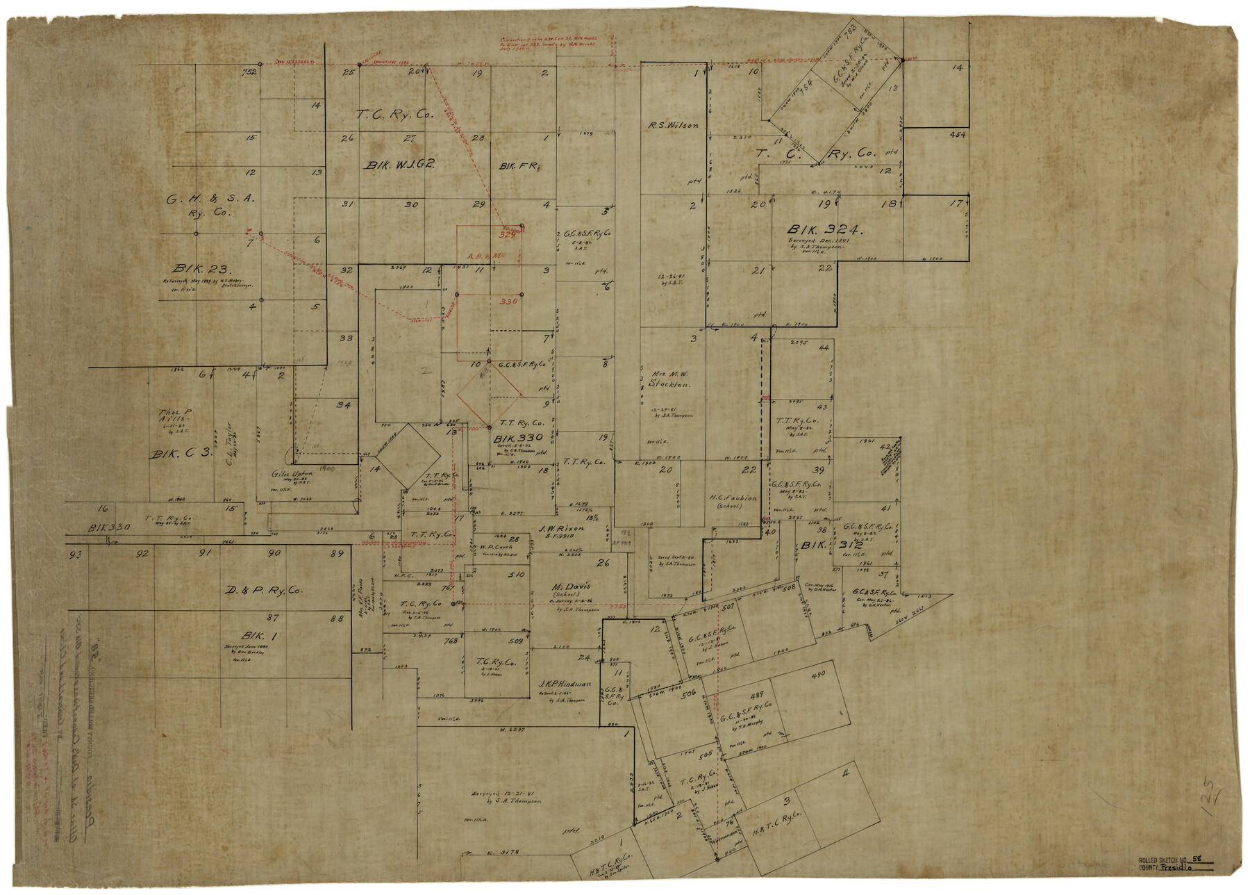 7351, Presidio County Rolled Sketch 58, General Map Collection
