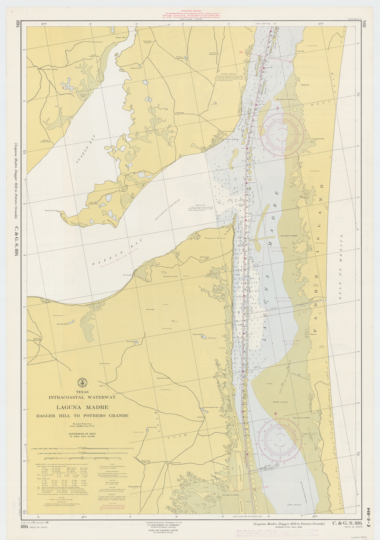 73510, Texas Intracoastal Waterway - Laguna Madre - Dagger Hill to Potrero Grande, General Map Collection