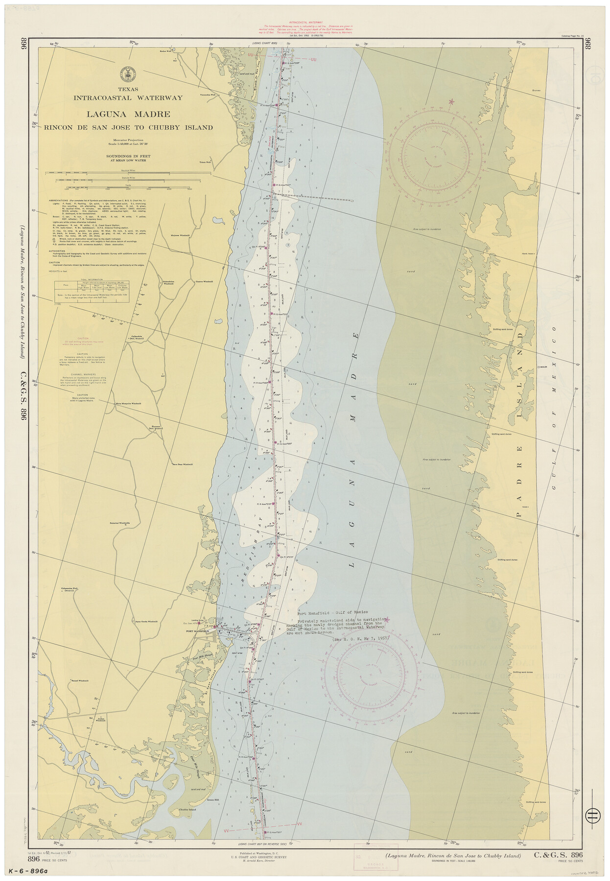 73512, Texas Intracoastal Waterway - Laguna Madre - Rincon de San Jose to Chubby Island, General Map Collection
