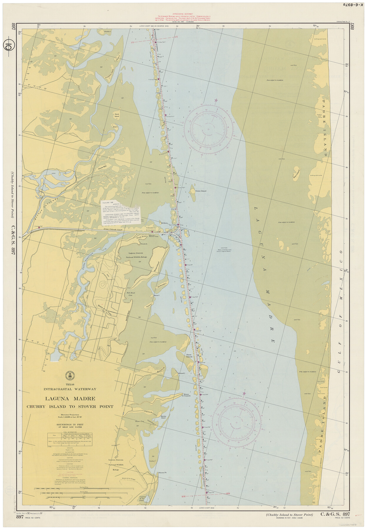 73513, Texas Intracoastal Waterway - Laguna Madre - Rincon de San Jose to Chubby Island, General Map Collection
