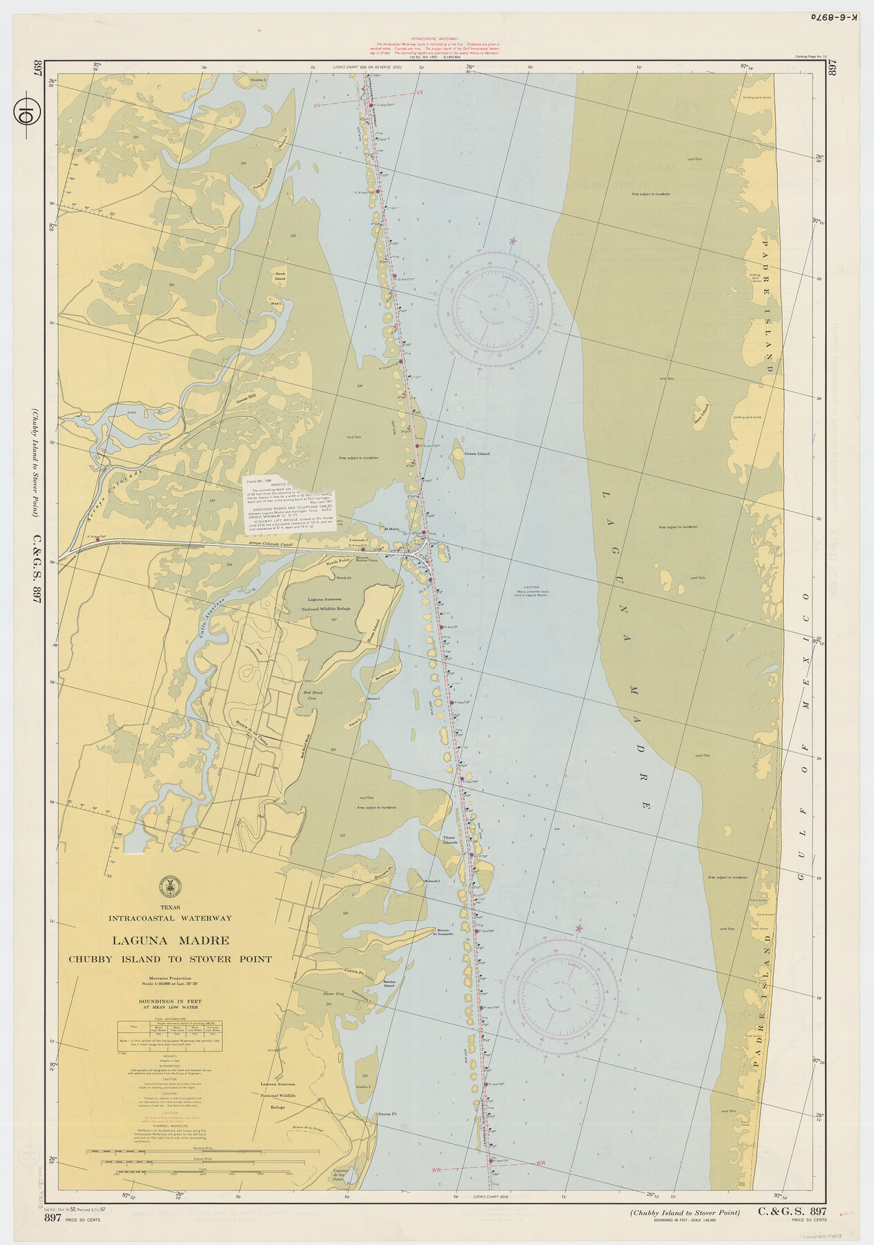 73513, Texas Intracoastal Waterway - Laguna Madre - Rincon de San Jose to Chubby Island, General Map Collection