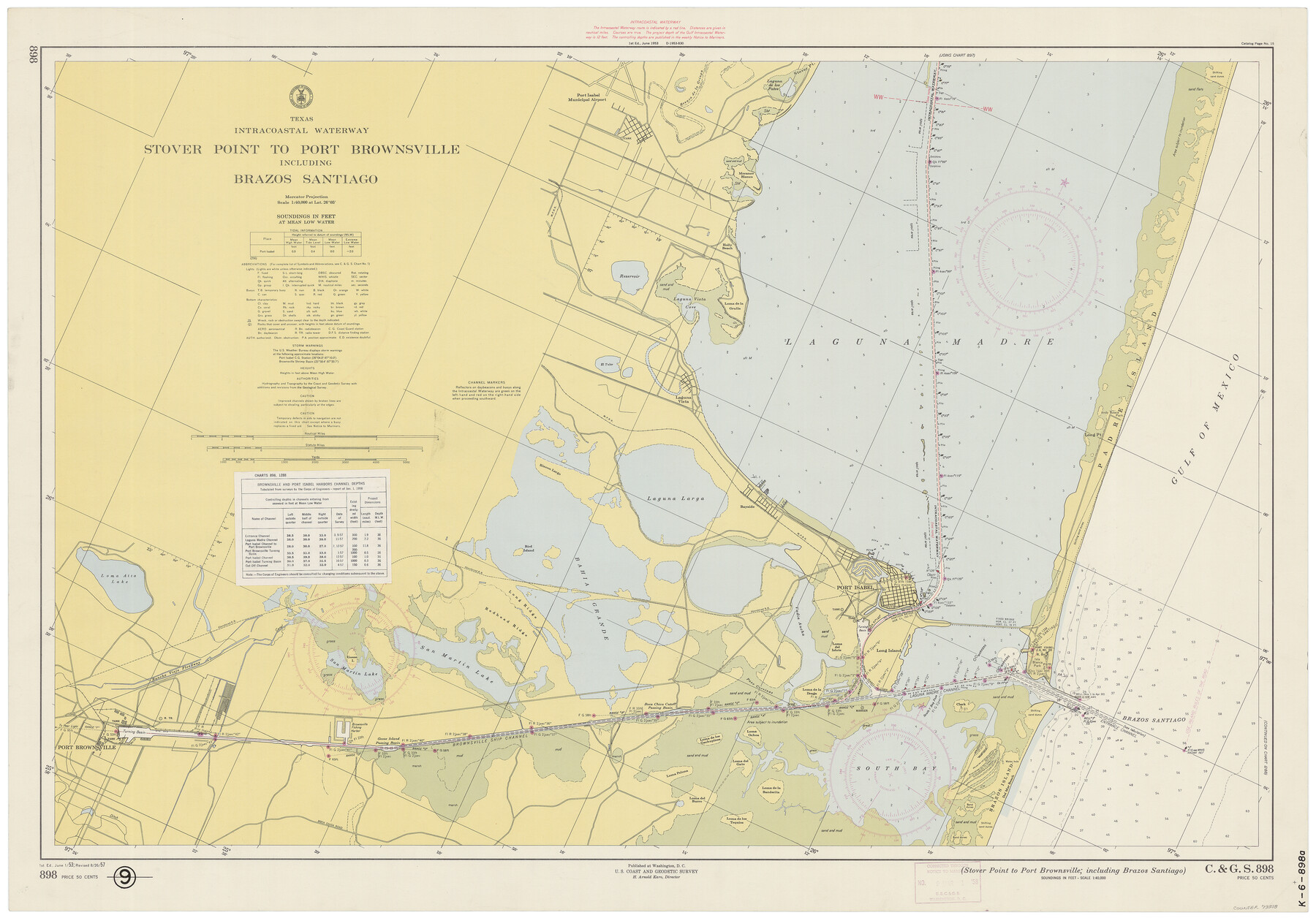 73518, Texas Intracoastal Waterway - Stover Point to Port Brownsville including Brazos Santiago, General Map Collection
