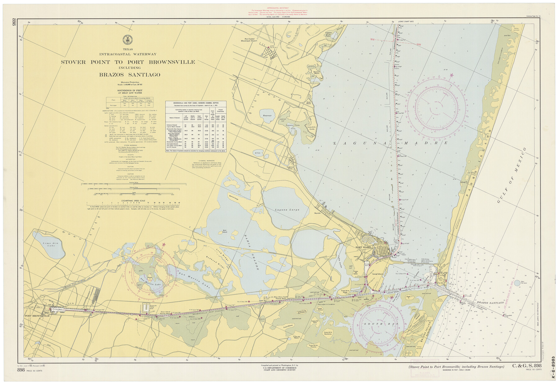 73519, Texas Intracoastal Waterway - Stover Point to Port Brownsville including Brazos Santiago, General Map Collection
