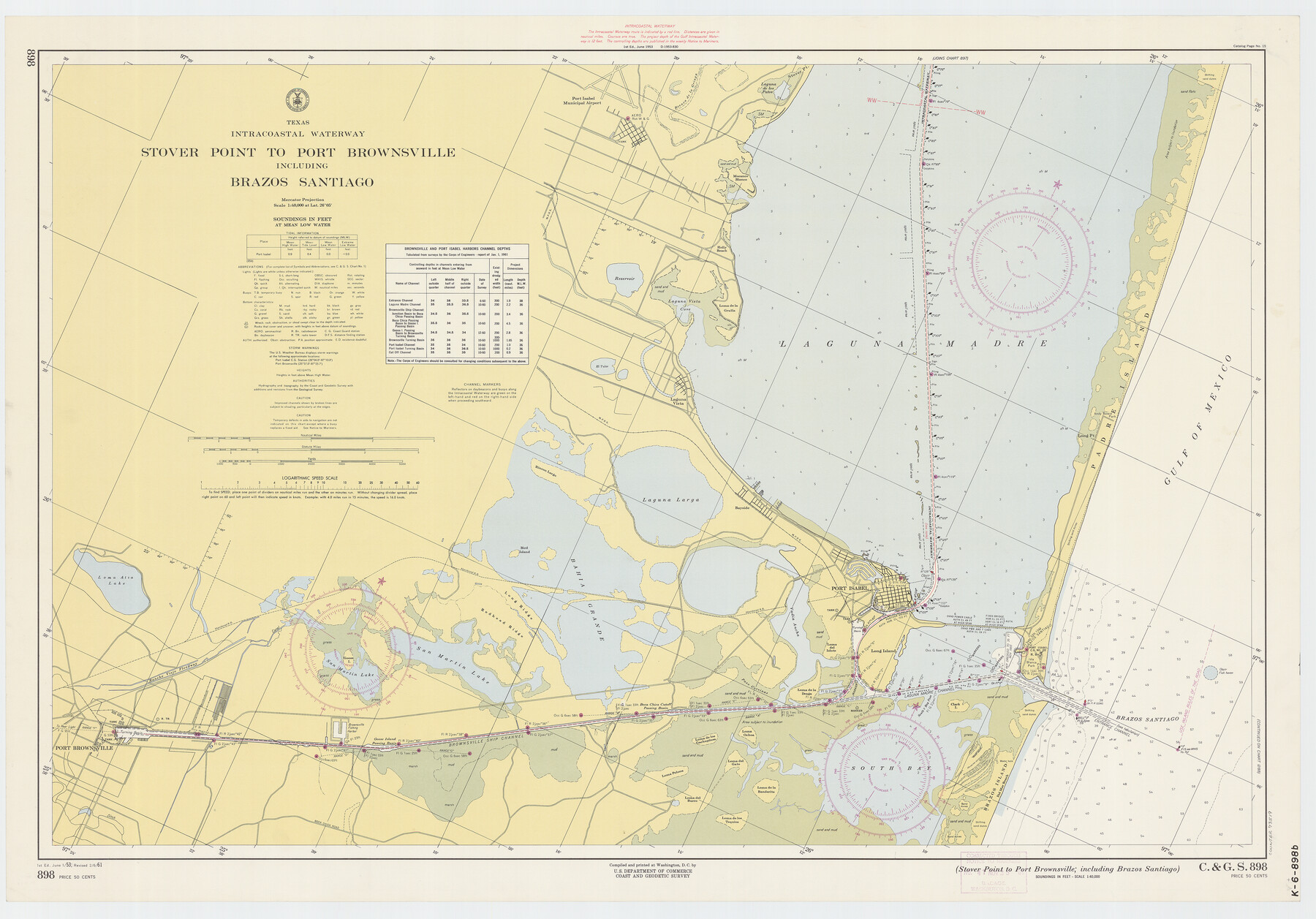 73519, Texas Intracoastal Waterway - Stover Point to Port Brownsville including Brazos Santiago, General Map Collection