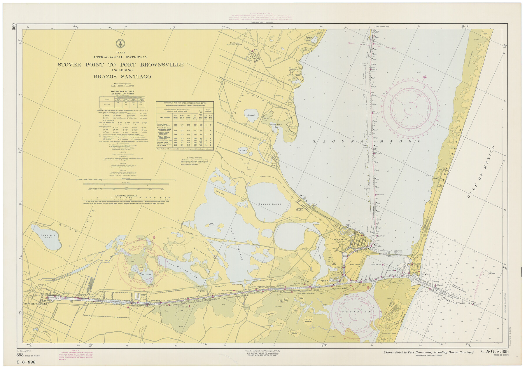 73521, Texas Intracoastal Waterway - Stover Point to Port Brownsville including Brazos Santiago, General Map Collection
