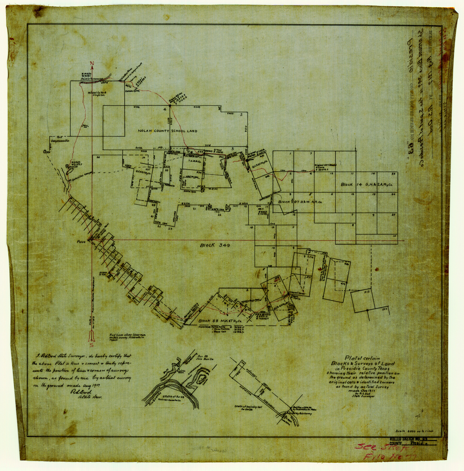 7355, Presidio County Rolled Sketch 63, General Map Collection