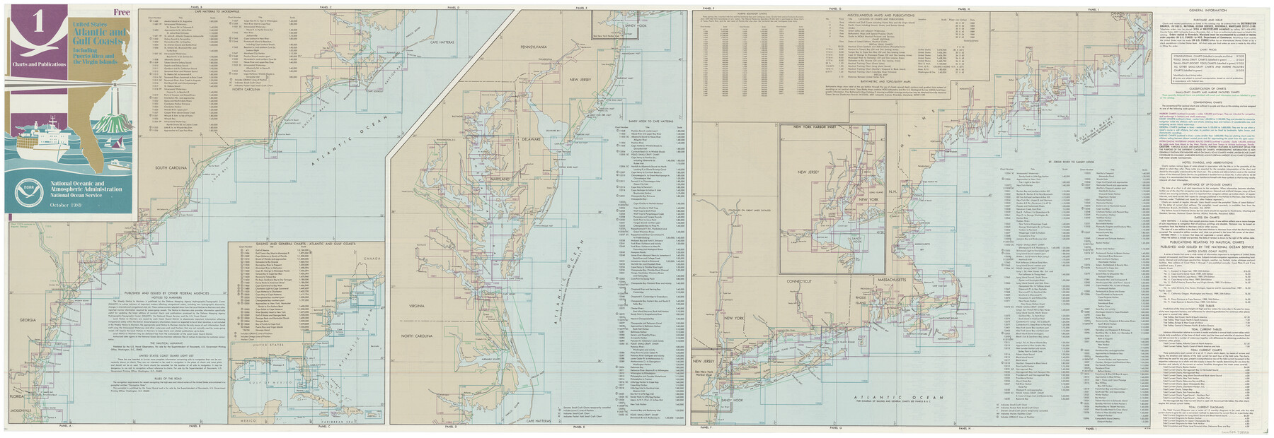 73552, United States Atlantic and Gulf Coasts Including Puerto Rico and the Virgin Islands, General Map Collection
