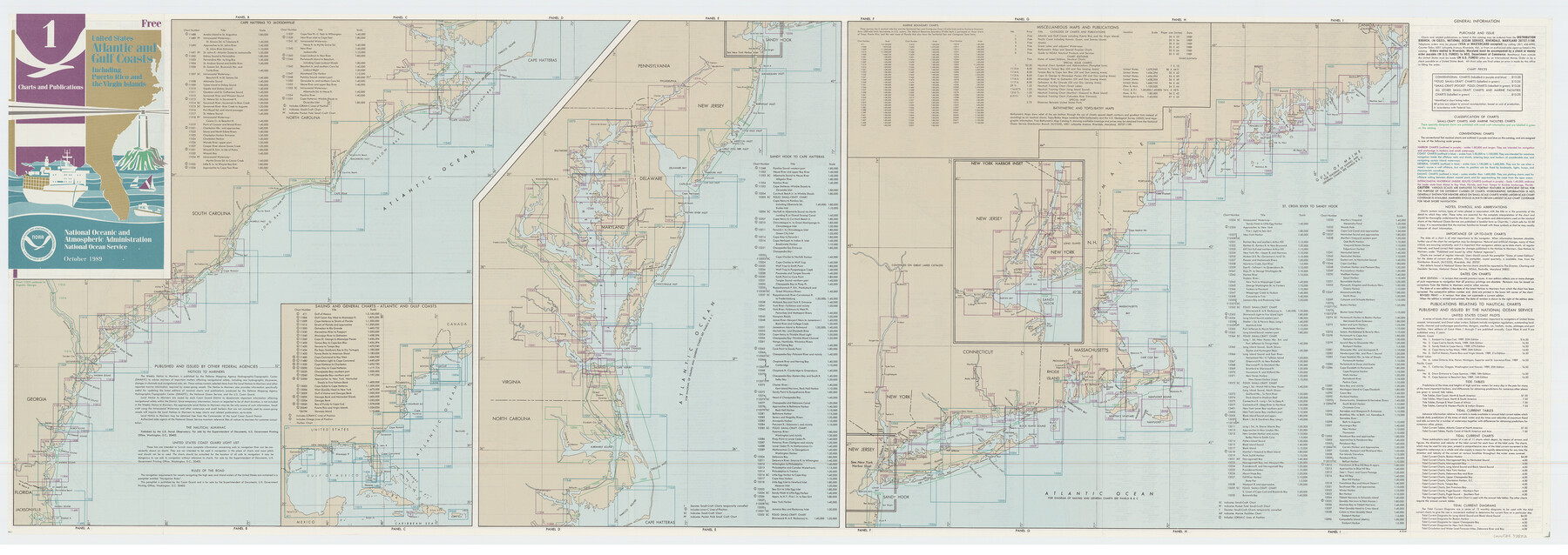 73552, United States Atlantic and Gulf Coasts Including Puerto Rico and the Virgin Islands, General Map Collection