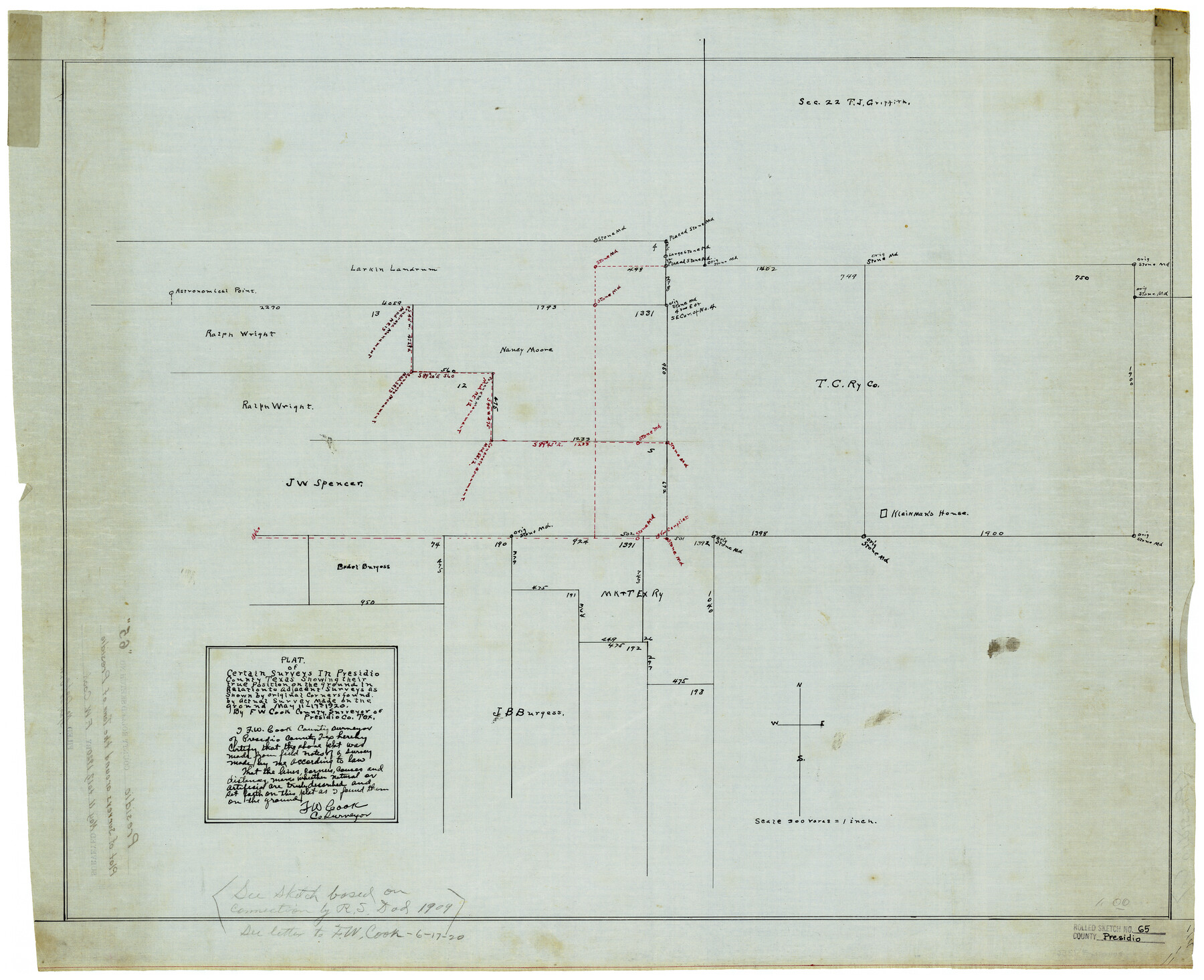 7356, Presidio County Rolled Sketch 65, General Map Collection

