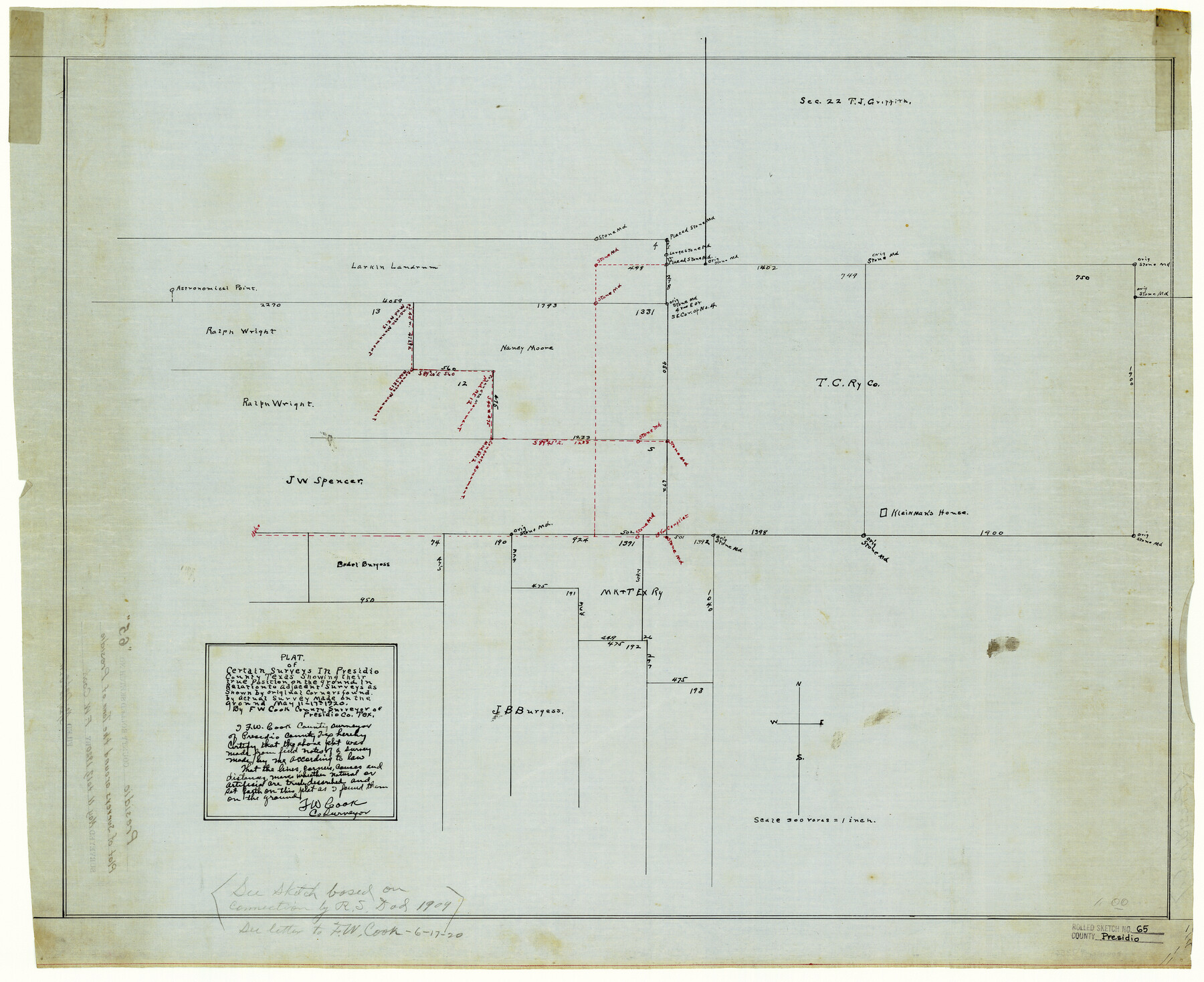 7356, Presidio County Rolled Sketch 65, General Map Collection