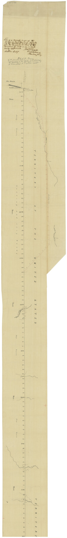 73566, Map of the Survey of the Parallel 36 1/2 Degrees North Latitude, Commencing at the 100th and Running to the 103rd Degree of Longitude West of Greenwich, General Map Collection
