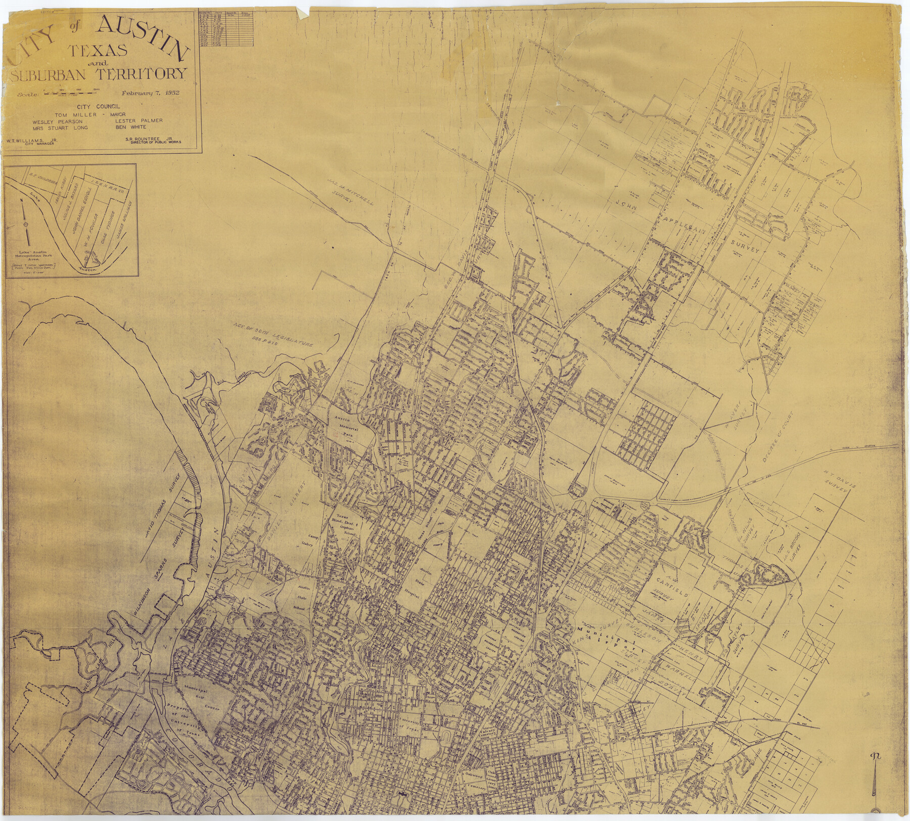 73583, City of Austin, Texas and Suburban Territory, General Map Collection