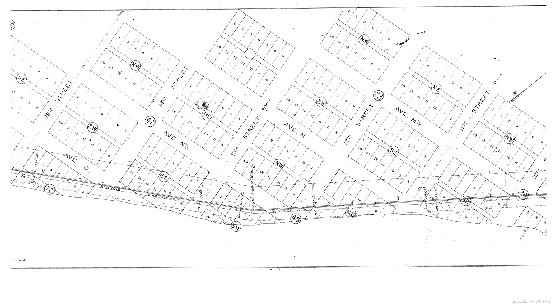 73623, [Map Showing Location and Right of Way of Proposed Groins], General Map Collection