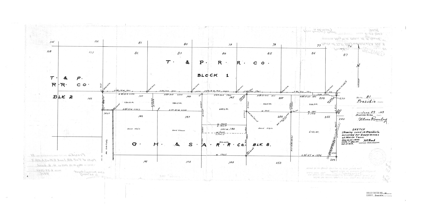 7368, Presidio County Rolled Sketch 81, General Map Collection