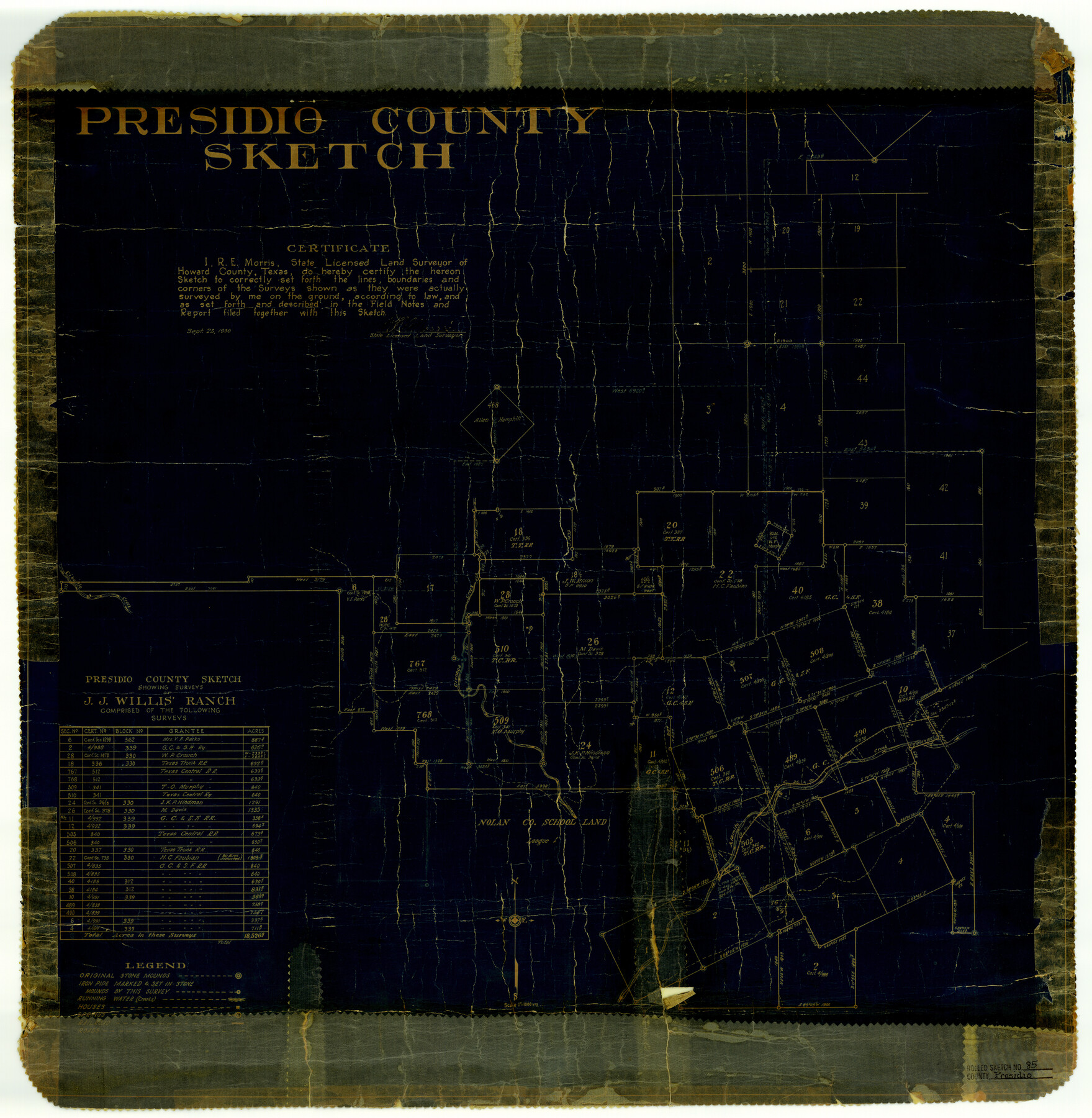 7370, Presidio County Rolled Sketch 83A, General Map Collection