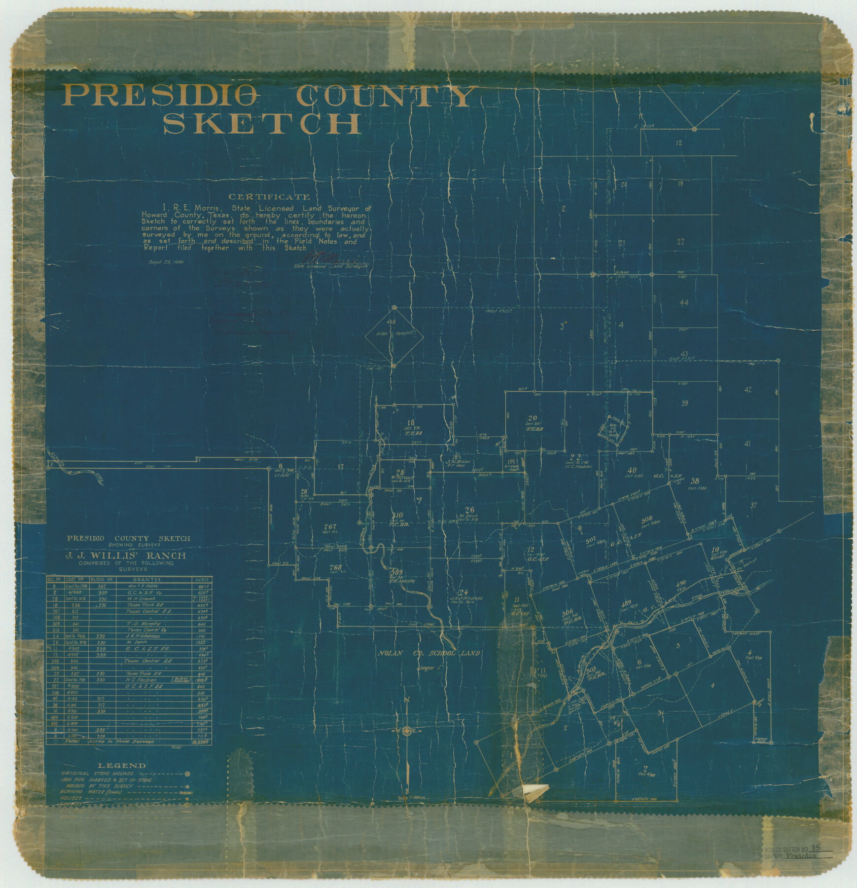 7371, Presidio County Rolled Sketch 85, General Map Collection