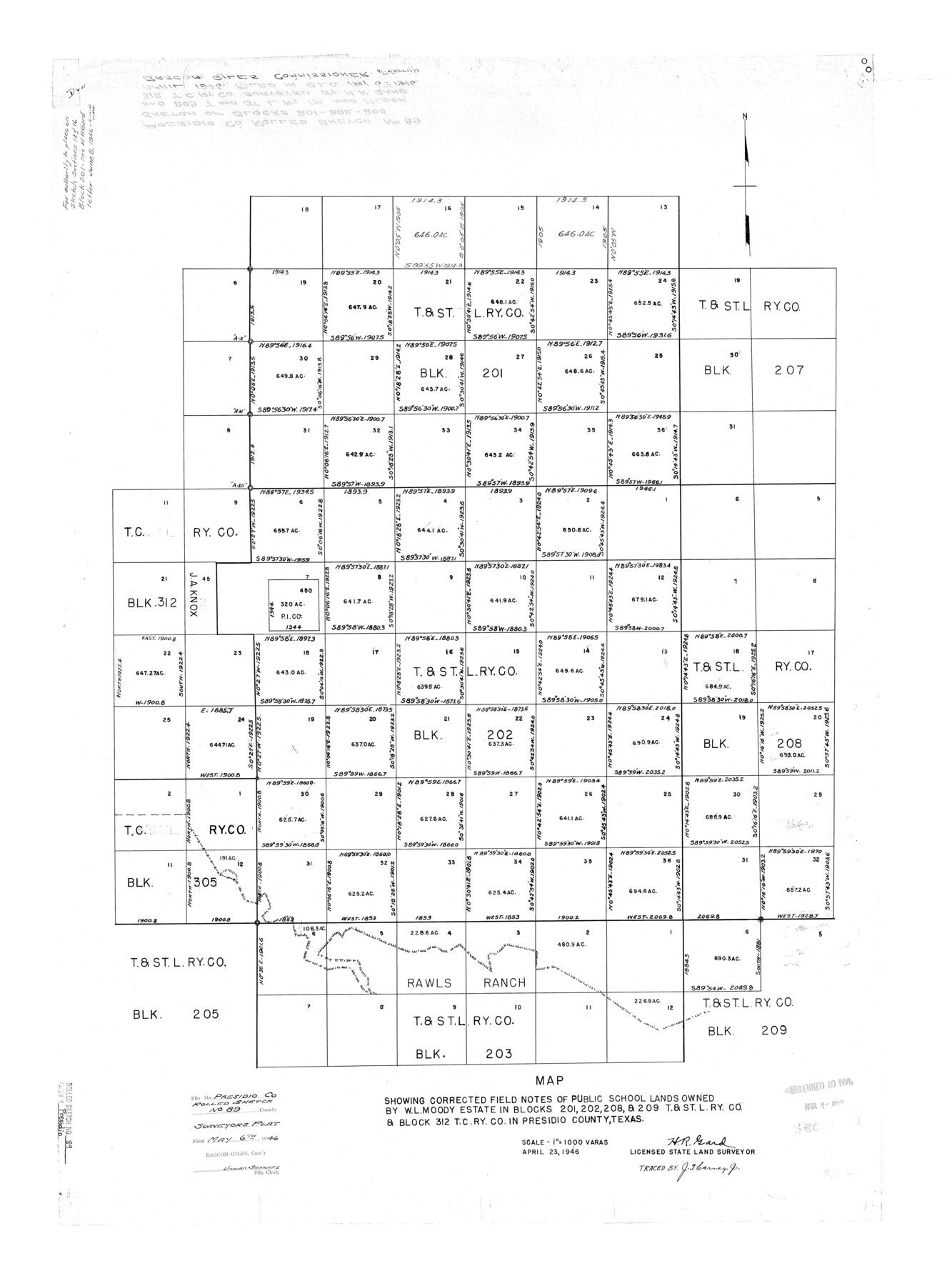 7374, Presidio County Rolled Sketch 89, General Map Collection