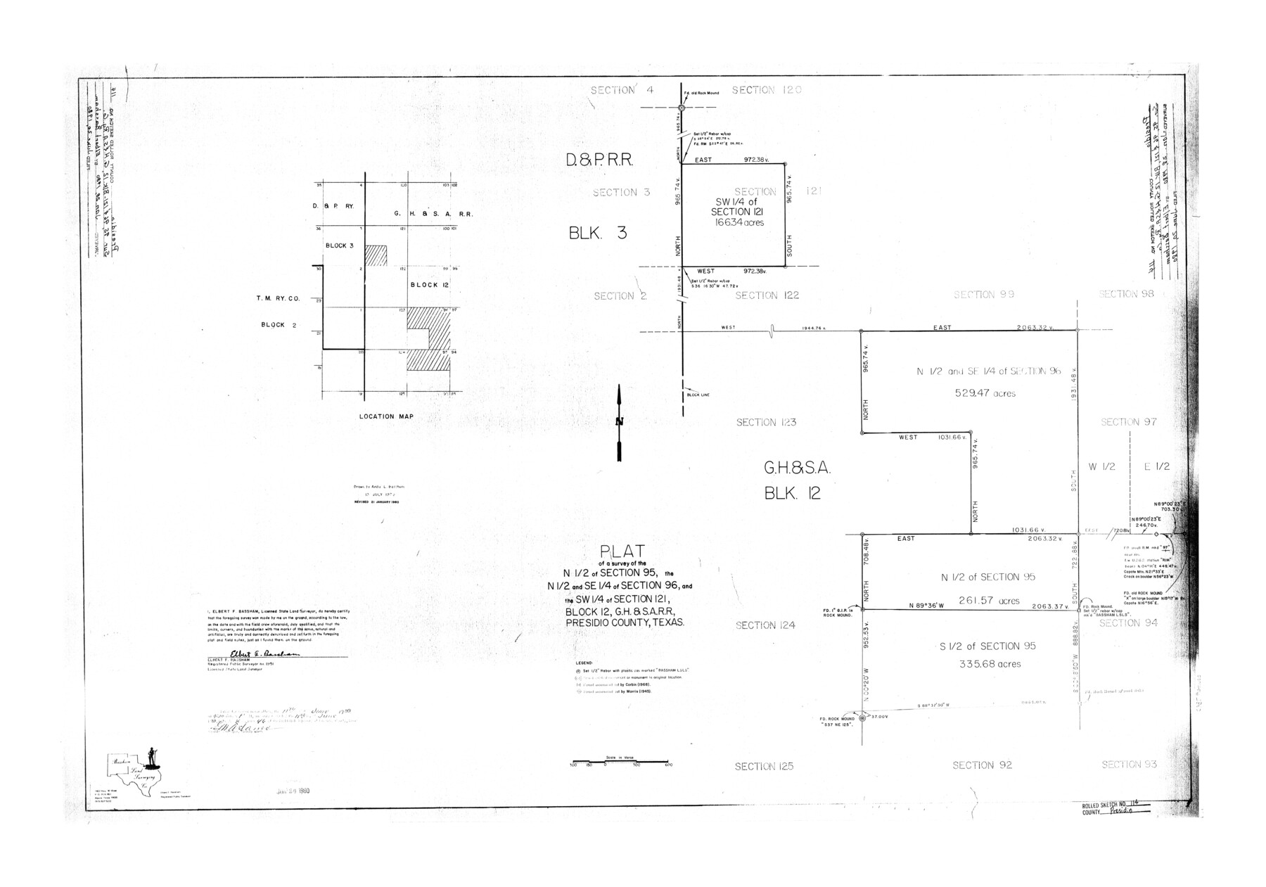 7390, Presidio County Rolled Sketch 114, General Map Collection