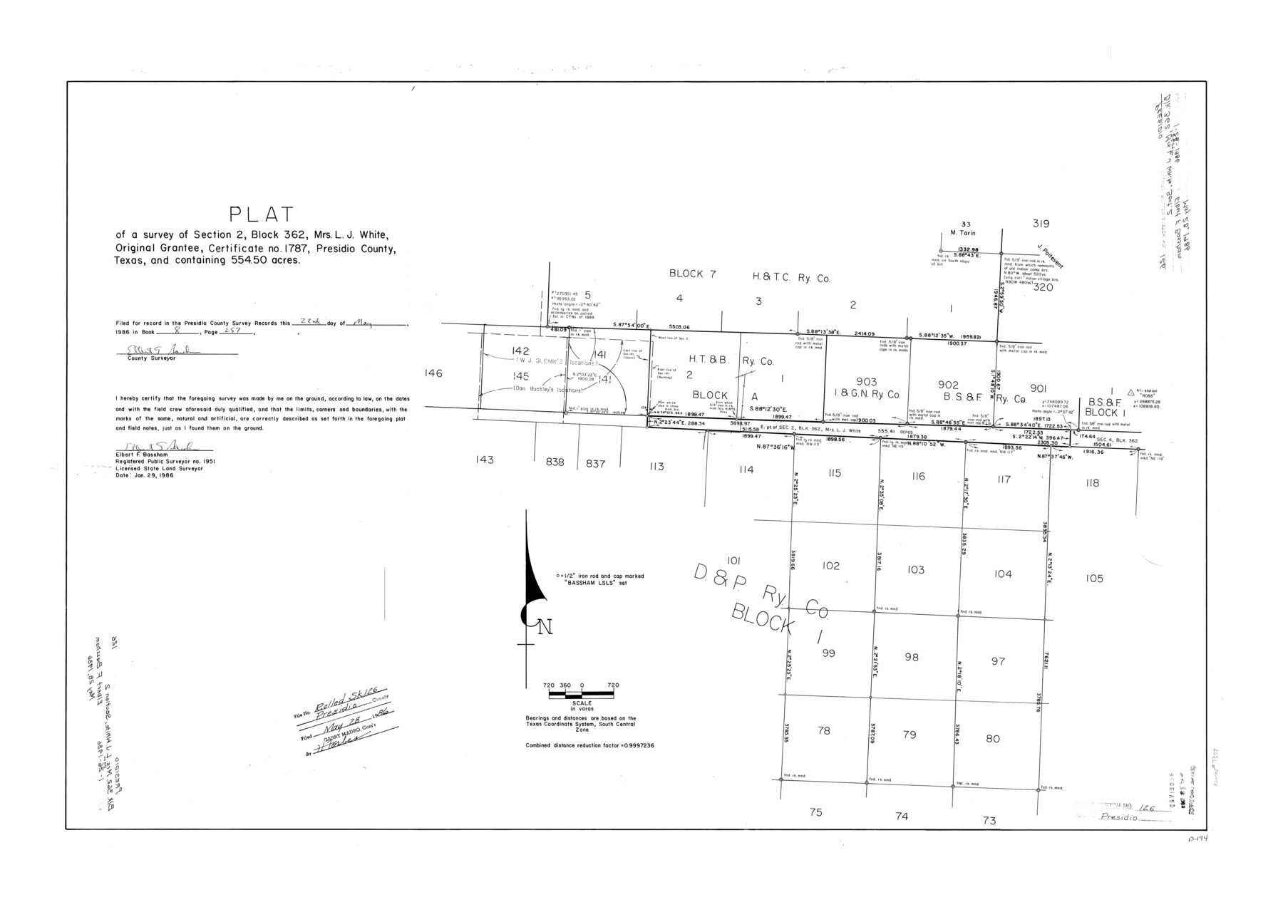 7397, Presidio County Rolled Sketch 126, General Map Collection