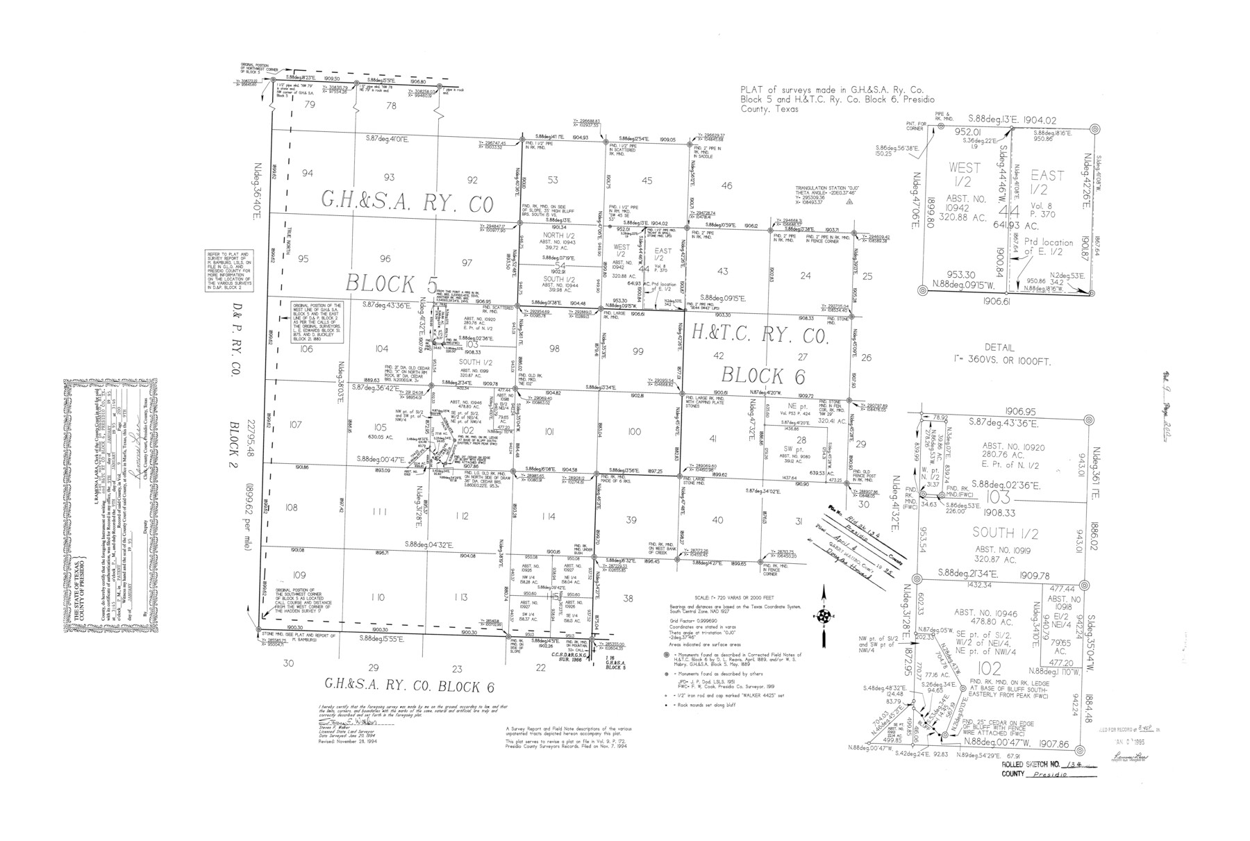 7401, Presidio County Rolled Sketch 134, General Map Collection