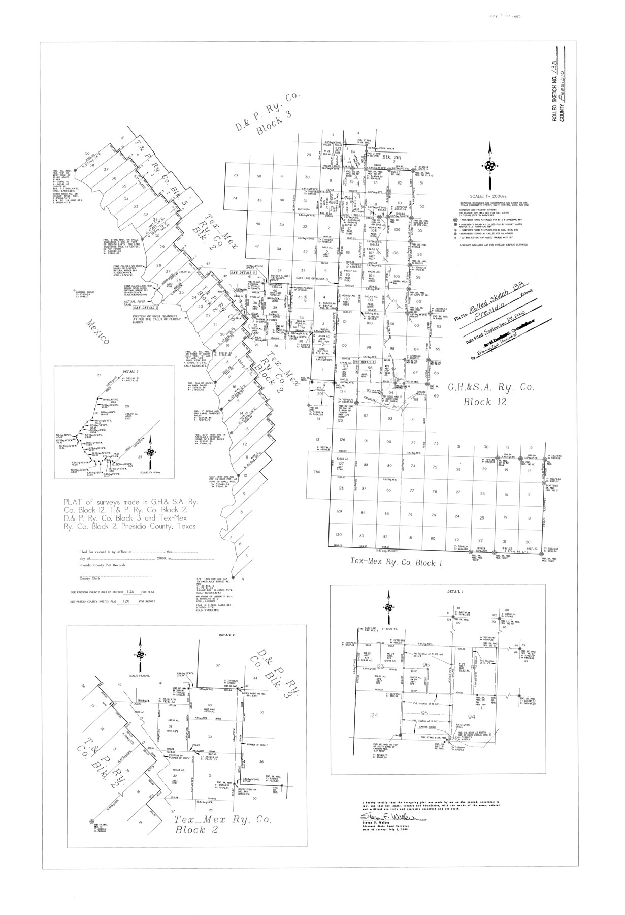 7405, Presidio County Rolled Sketch 138, General Map Collection