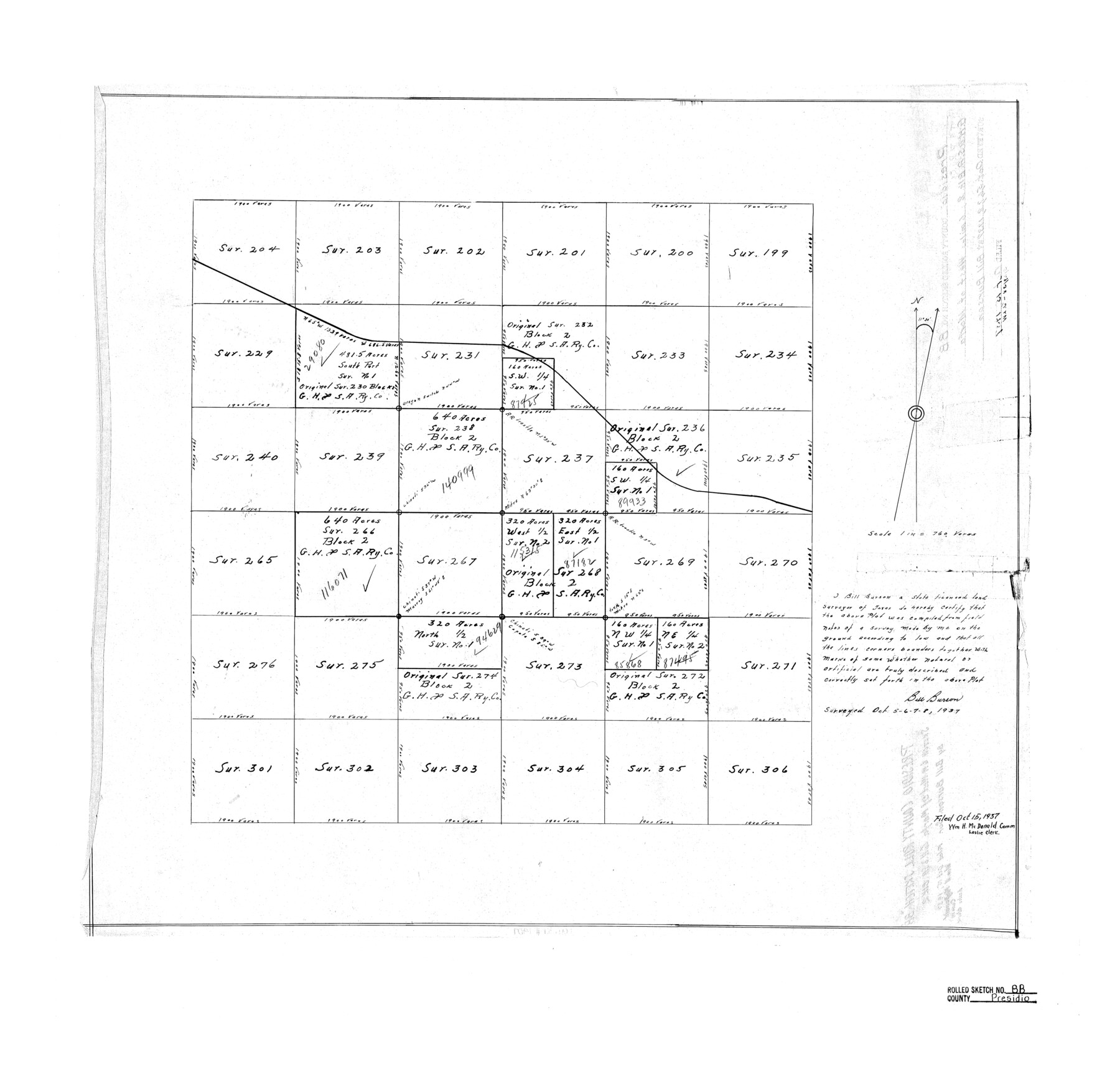 7407, Presidio County Rolled Sketch BB, General Map Collection