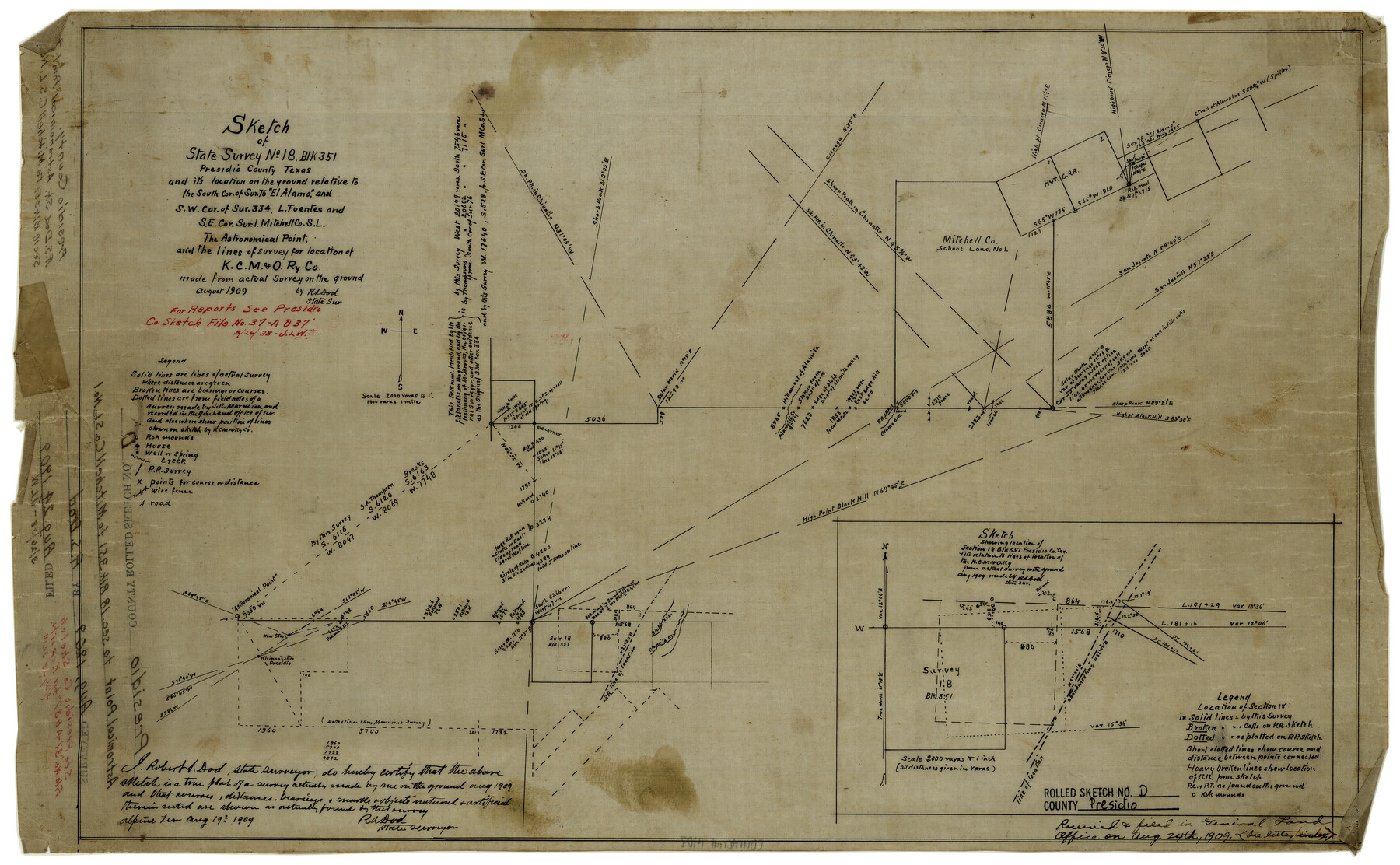 7408, Presidio County Rolled Sketch D, General Map Collection
