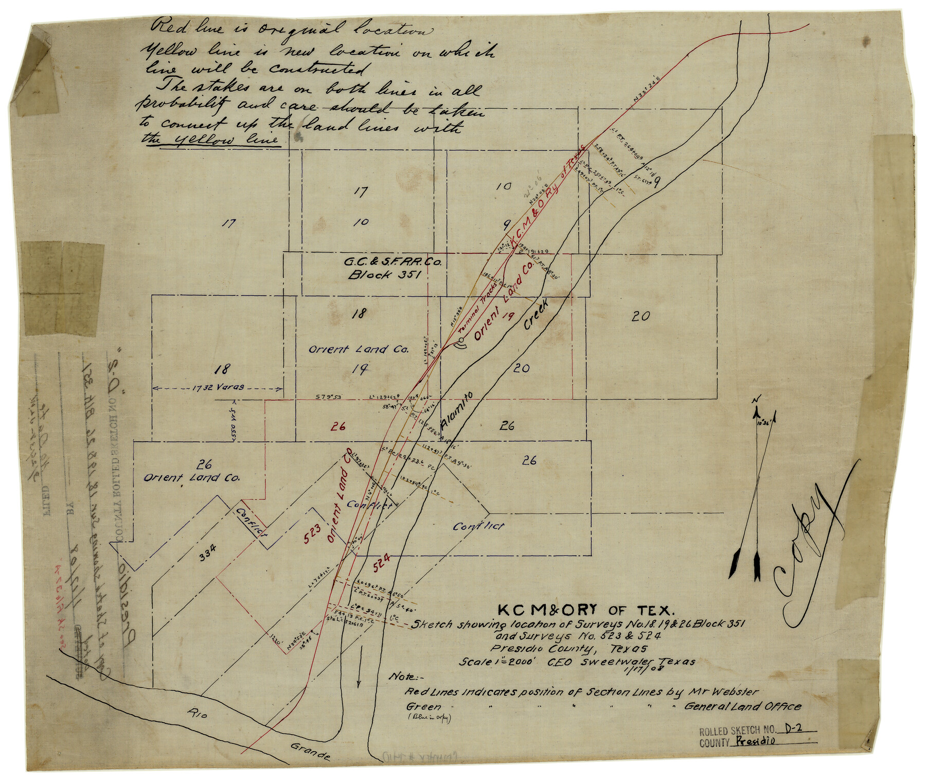 7410, Presidio County Rolled Sketch D2, General Map Collection

