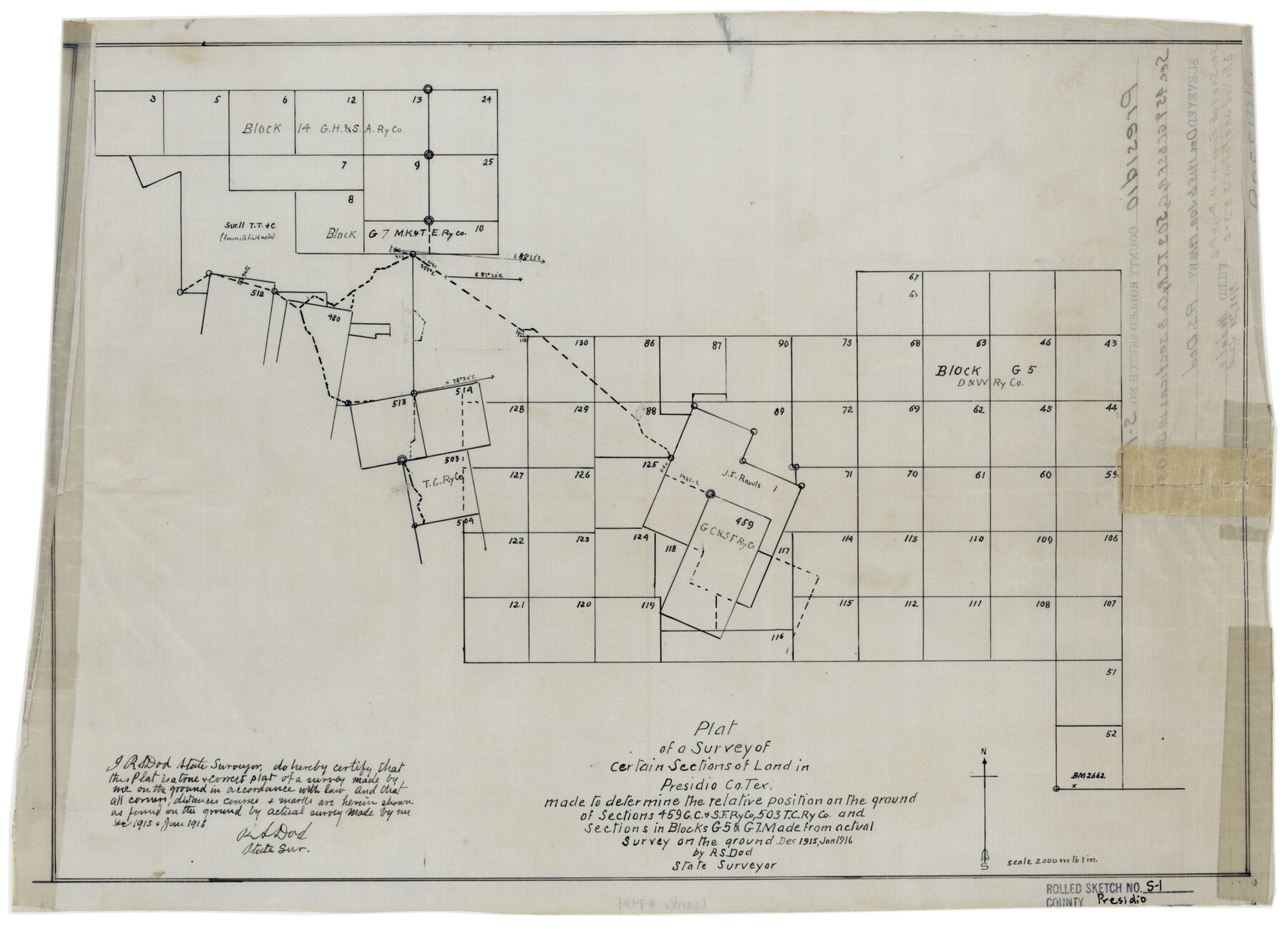 7414, Presidio County Rolled Sketch S1, General Map Collection
