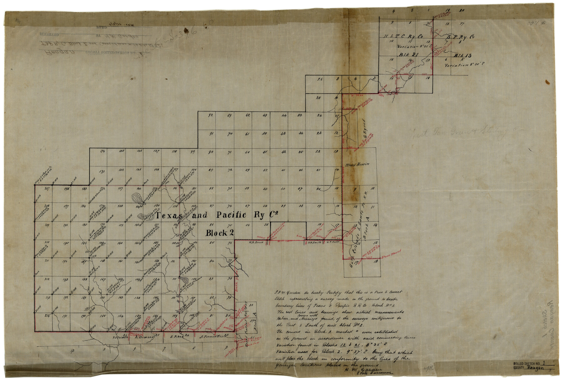 7432, Reagan County Rolled Sketch 1, General Map Collection

