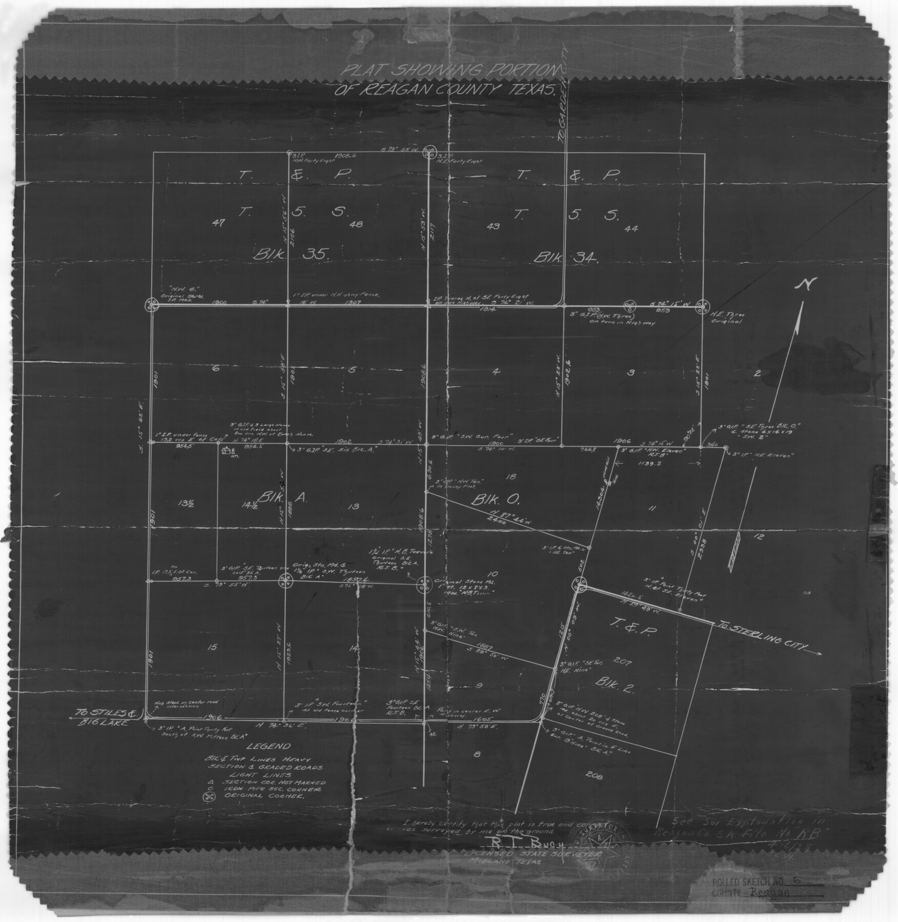 7435, Reagan County Rolled Sketch 6, General Map Collection