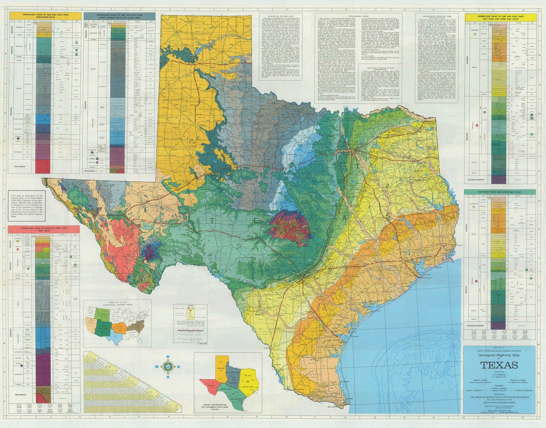 74356, Geological Highway Map of Texas, General Map Collection