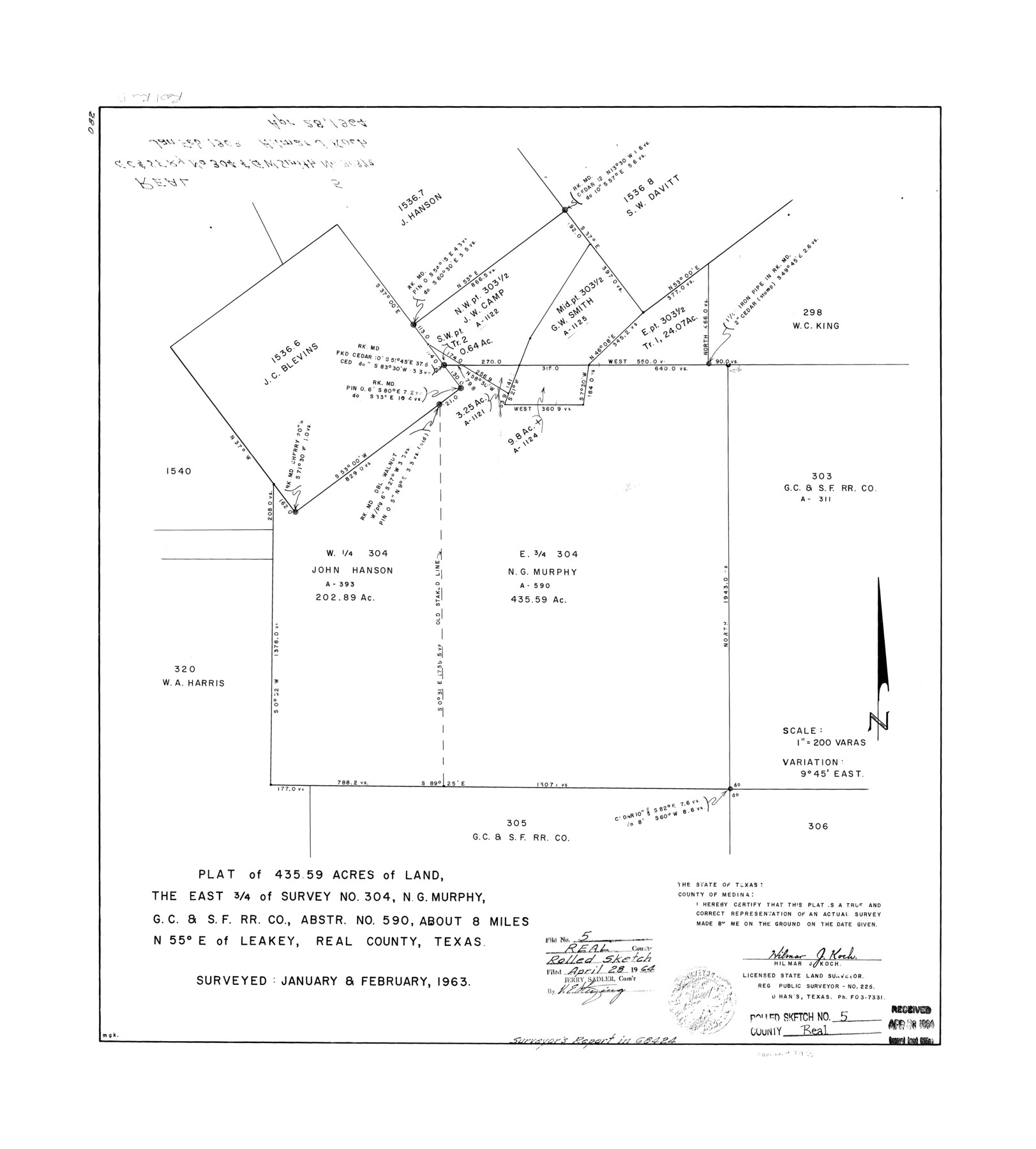 7455, Real County Rolled Sketch 5, General Map Collection