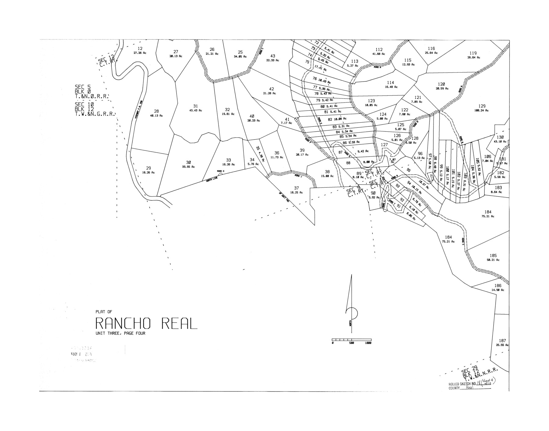 7463, Real County Rolled Sketch 18, General Map Collection