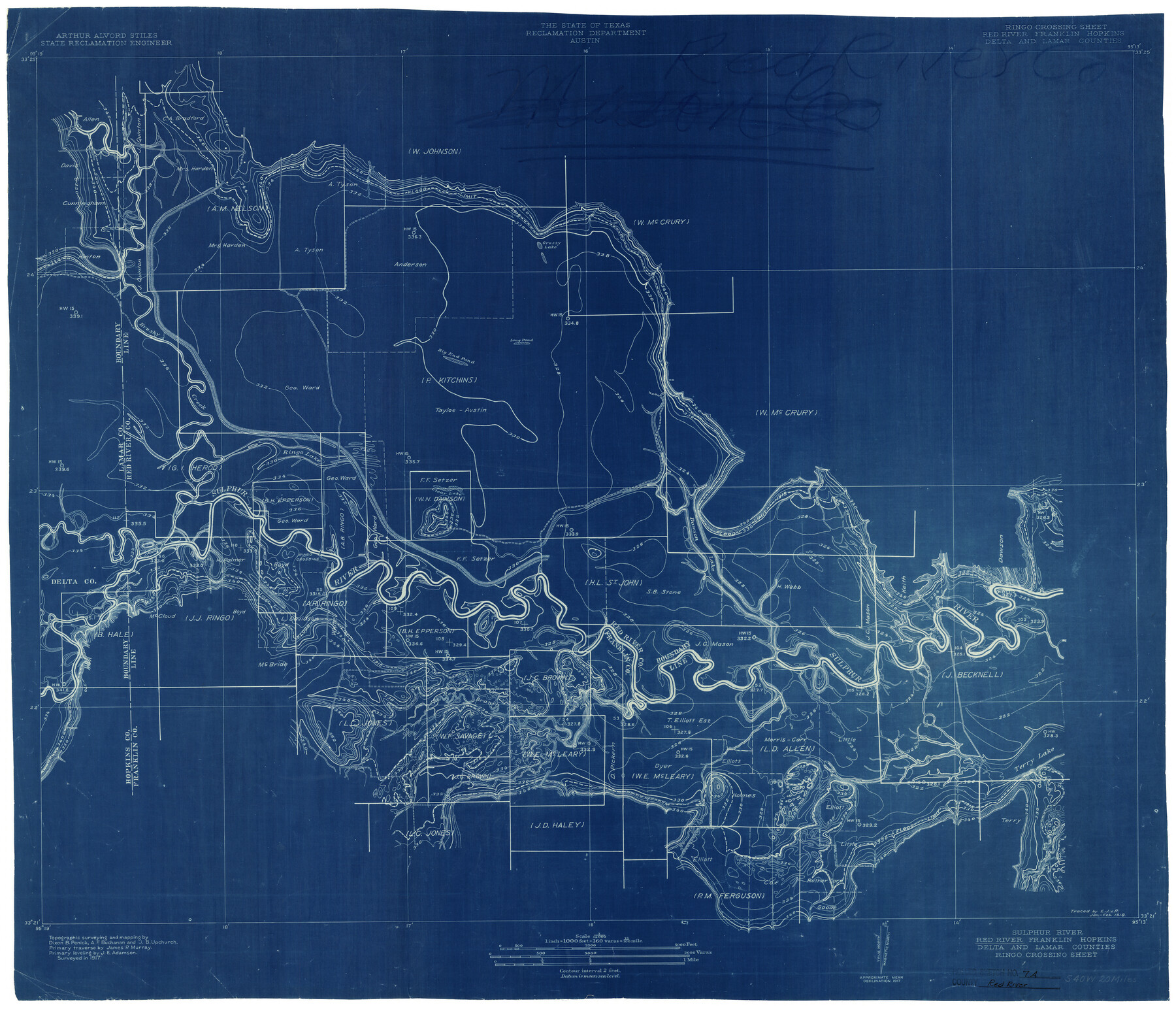 7472, Red River County Rolled Sketch 7A, General Map Collection
