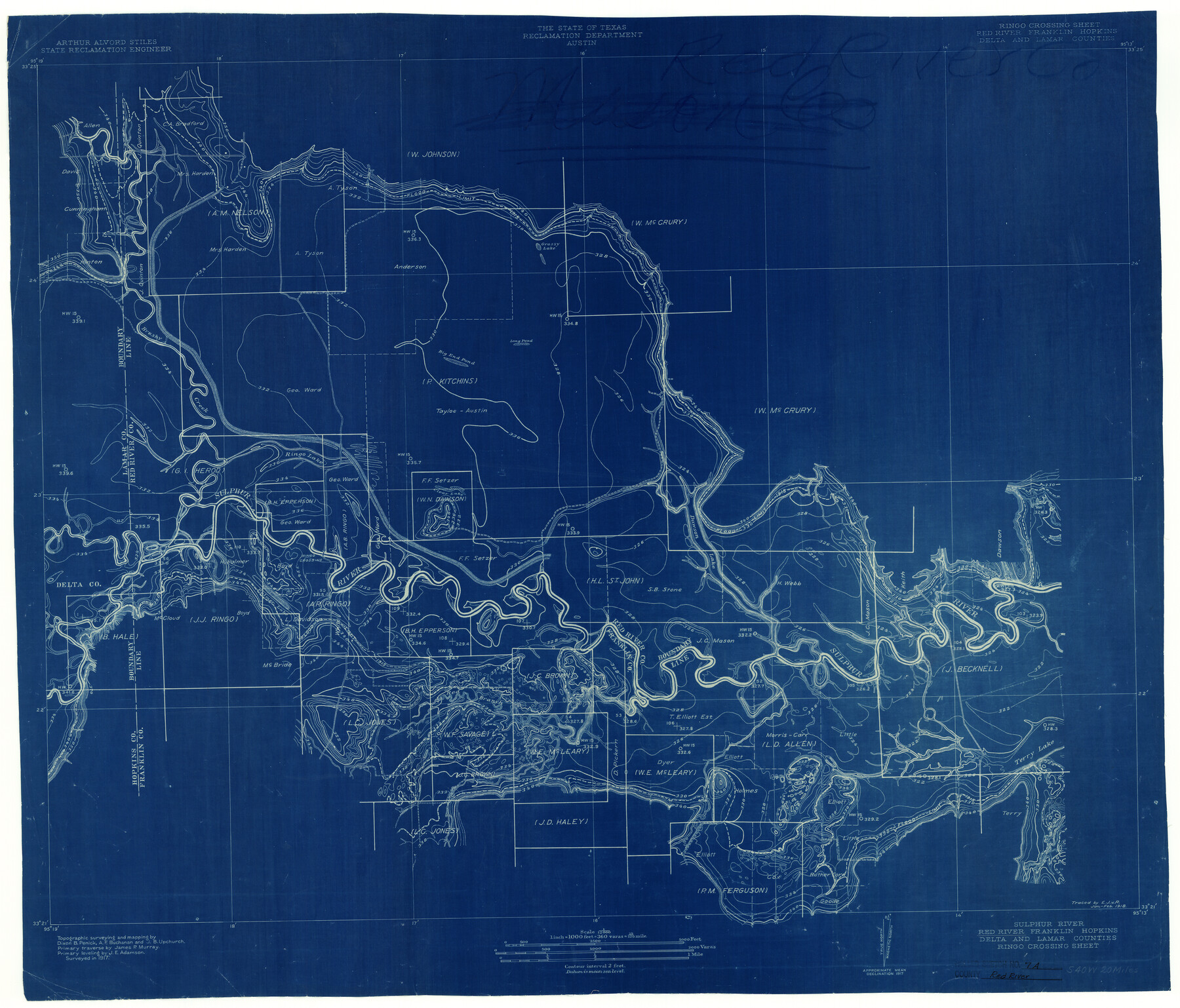 7472, Red River County Rolled Sketch 7A, General Map Collection