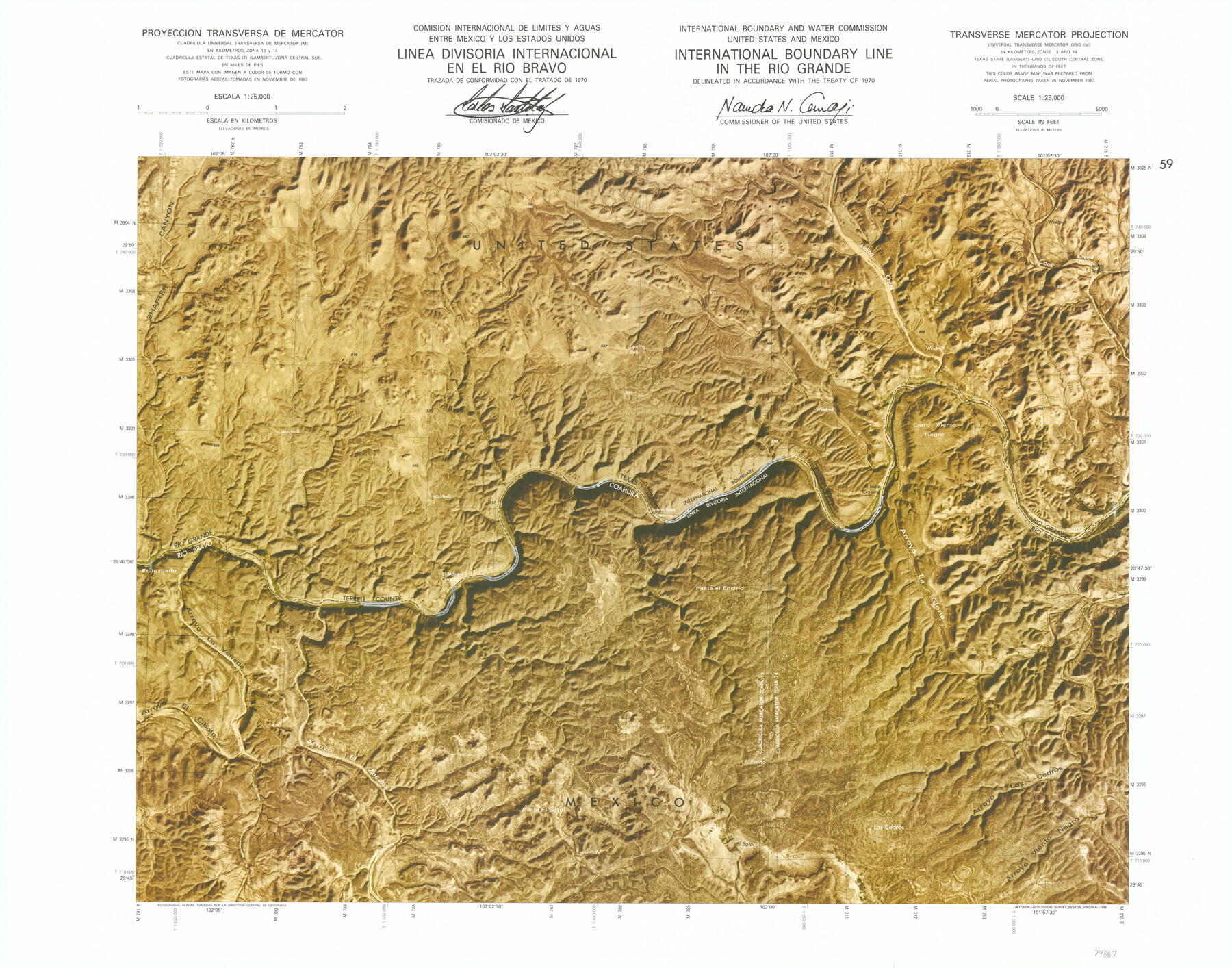 74887, International Boundary Line in the Rio Grande, General Map Collection