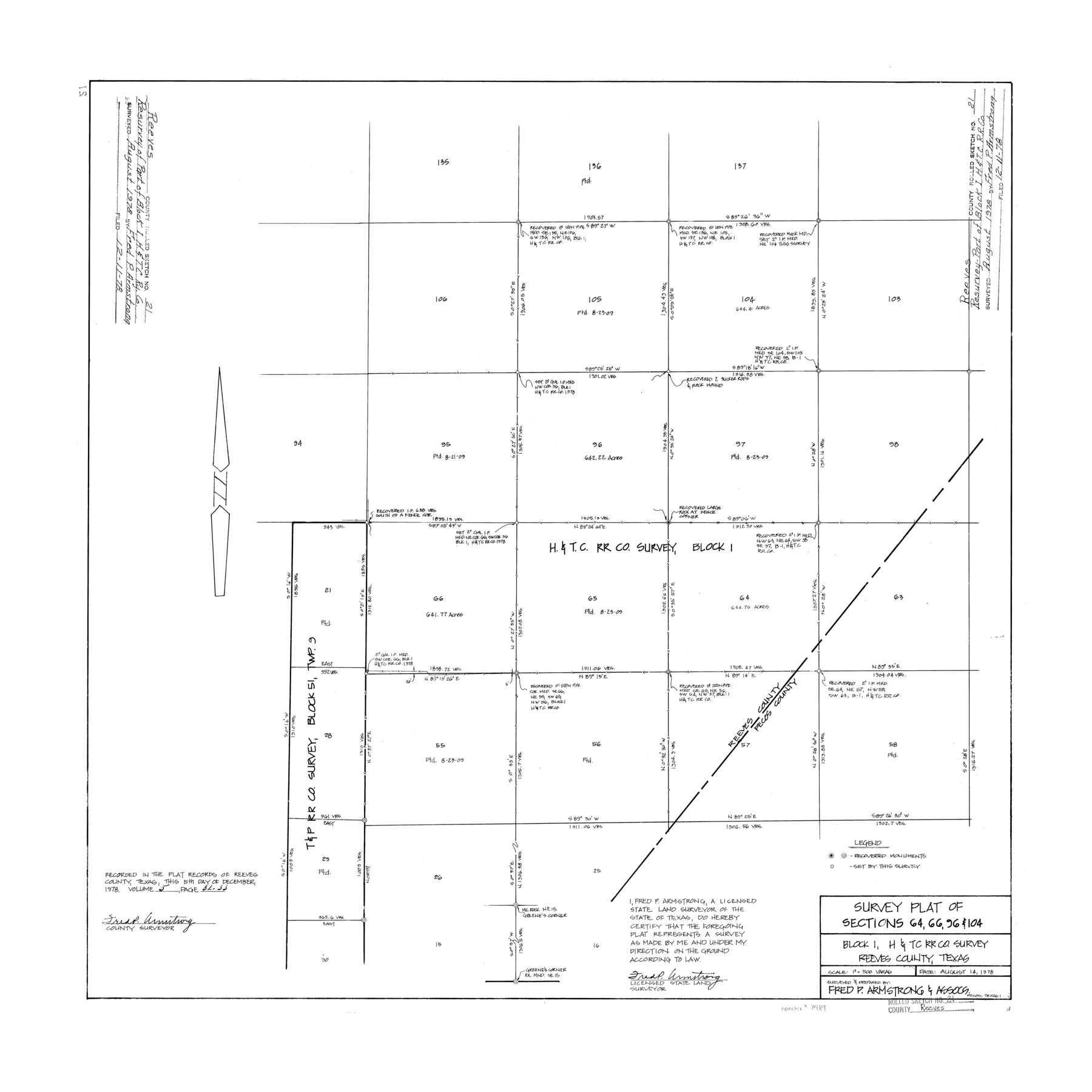 7489, Reeves County Rolled Sketch 21, General Map Collection